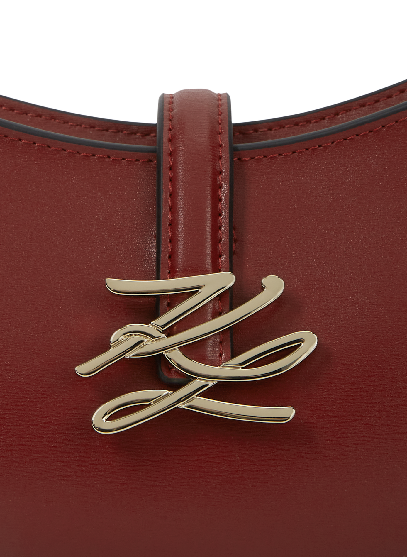 K/Autograph leather shoulder bag KARL LAGERFELD Red