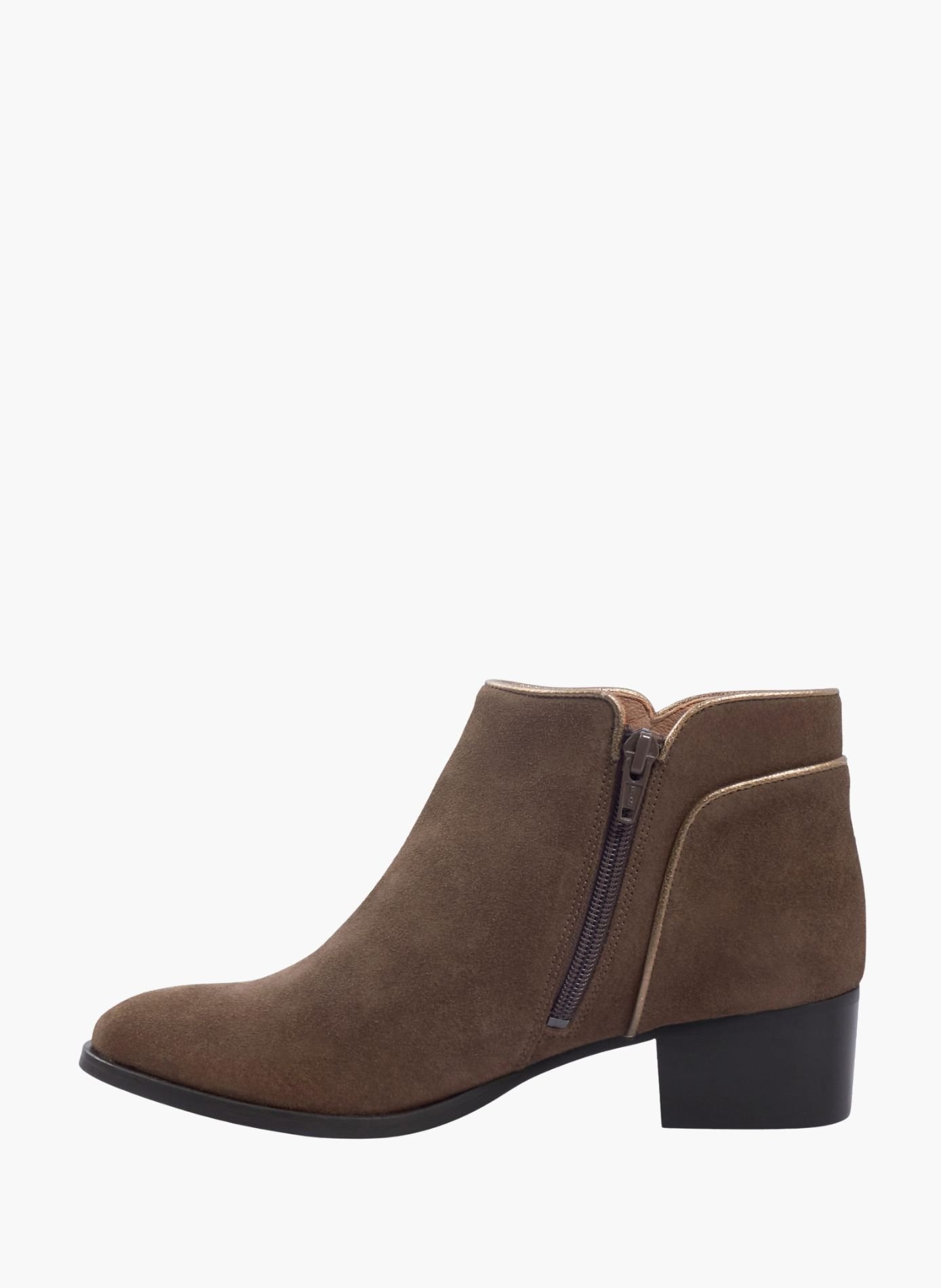 Bottines moyen talon cuir daim JULES & JENN Multicolore