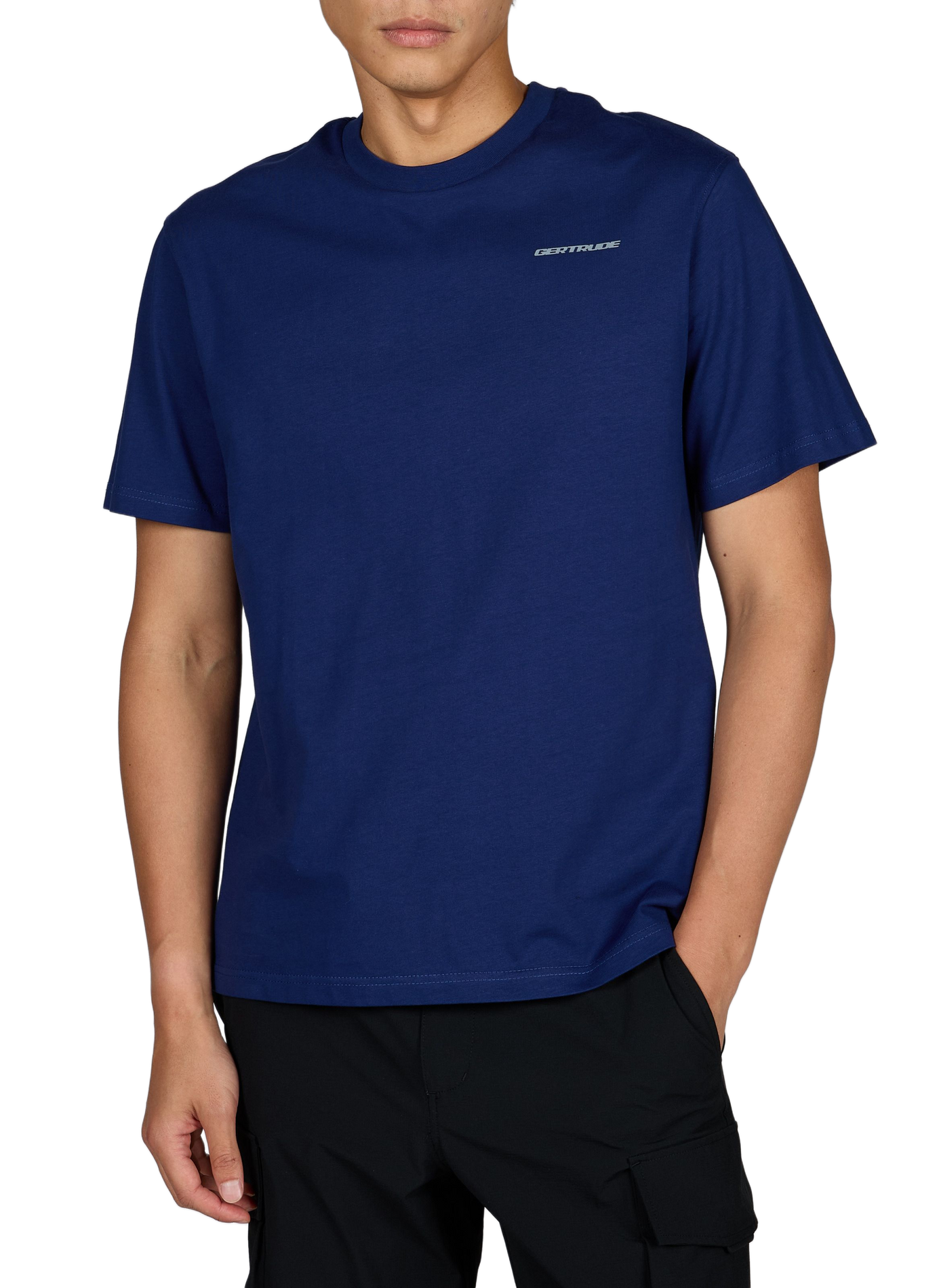 Gerader Baumwoll-T-Shirt GERTRUDE Blau