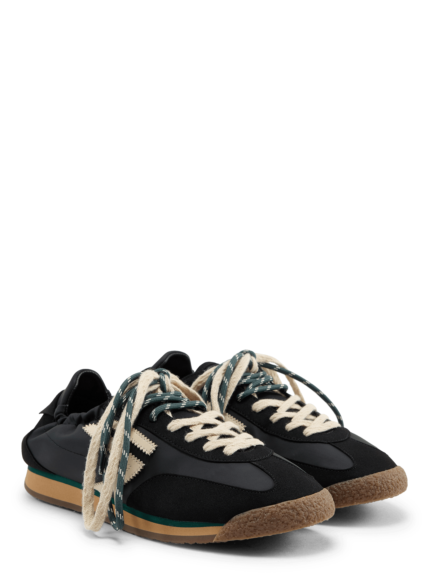 Panther double lace sneakers | Black PURAAI Women