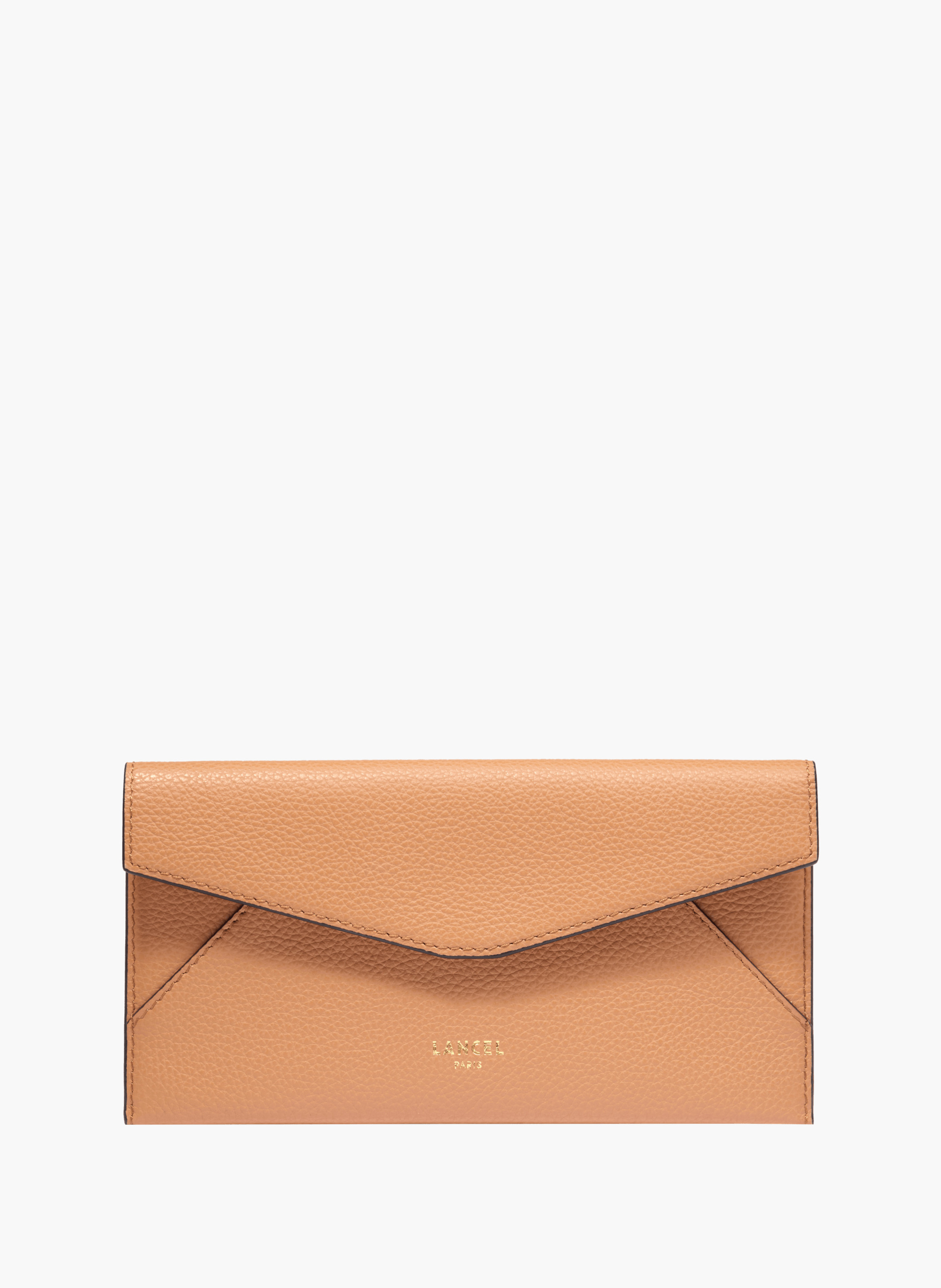 Enveloppe rabat l enveloppe de lancel en cuir LANCEL Marron