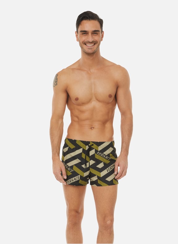 Short de bain Greca Kaki by VERSACE VERSACE Short de bain Greca Kaki