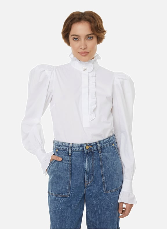 Blouse Brandy en coton organique Blanc by CUSTOMMADE CUSTOMMADE Blouse Brandy en coton organique Blanc