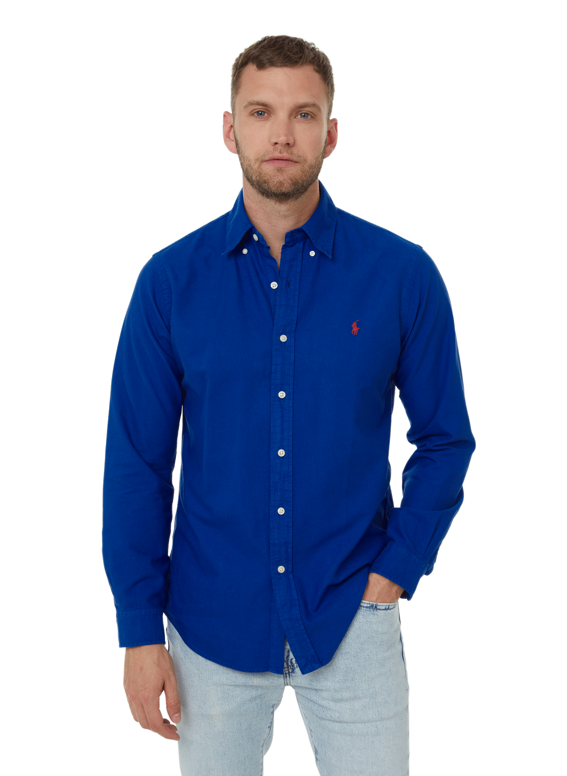 POLO RALPH LAUREN Chemise en coton  Bleu