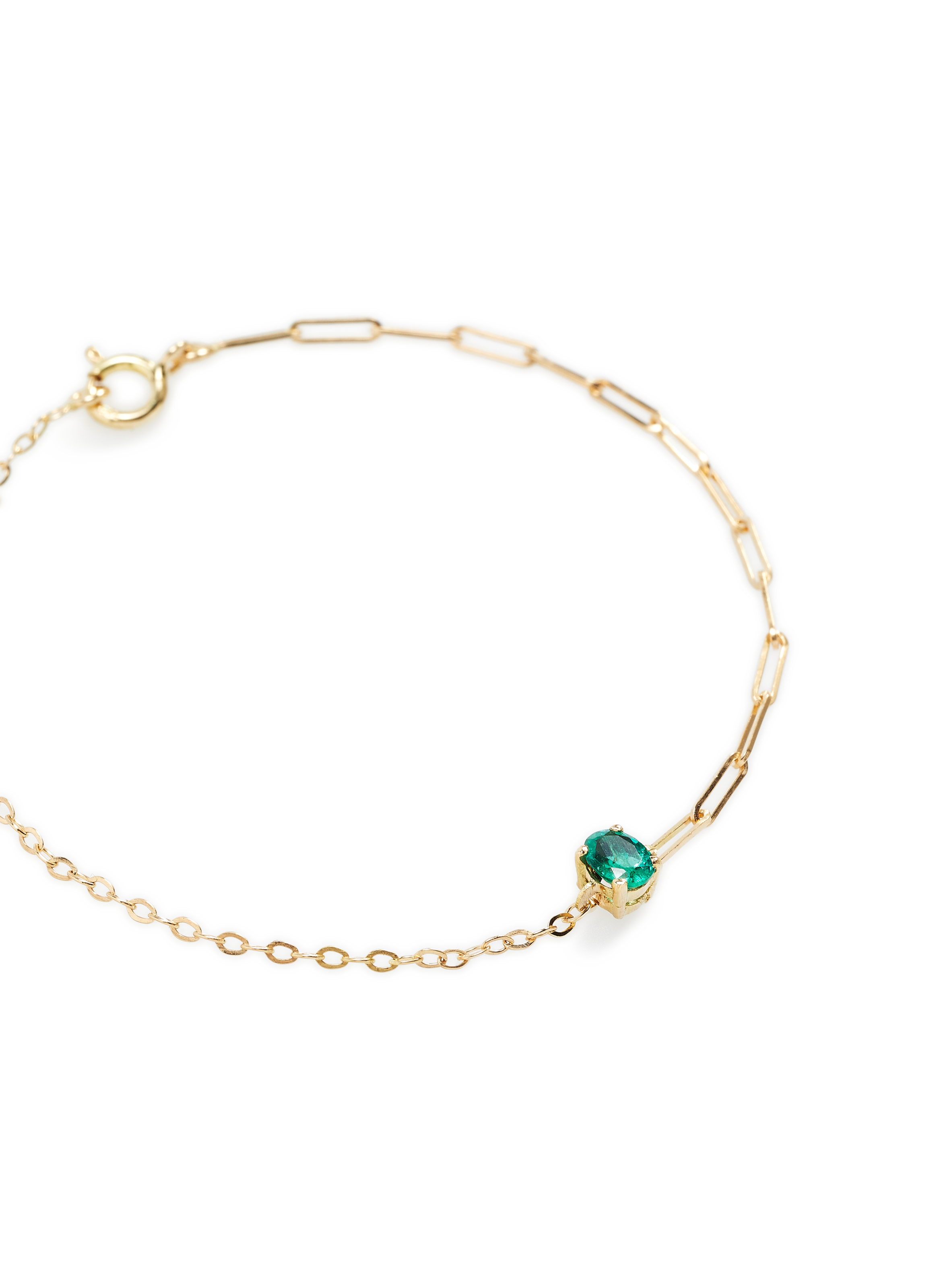 Bracelet solitaire Emeraude