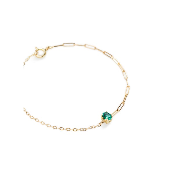 Bracelet solitaire Emeraude