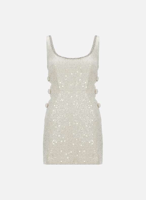 Self portrait top beige dress