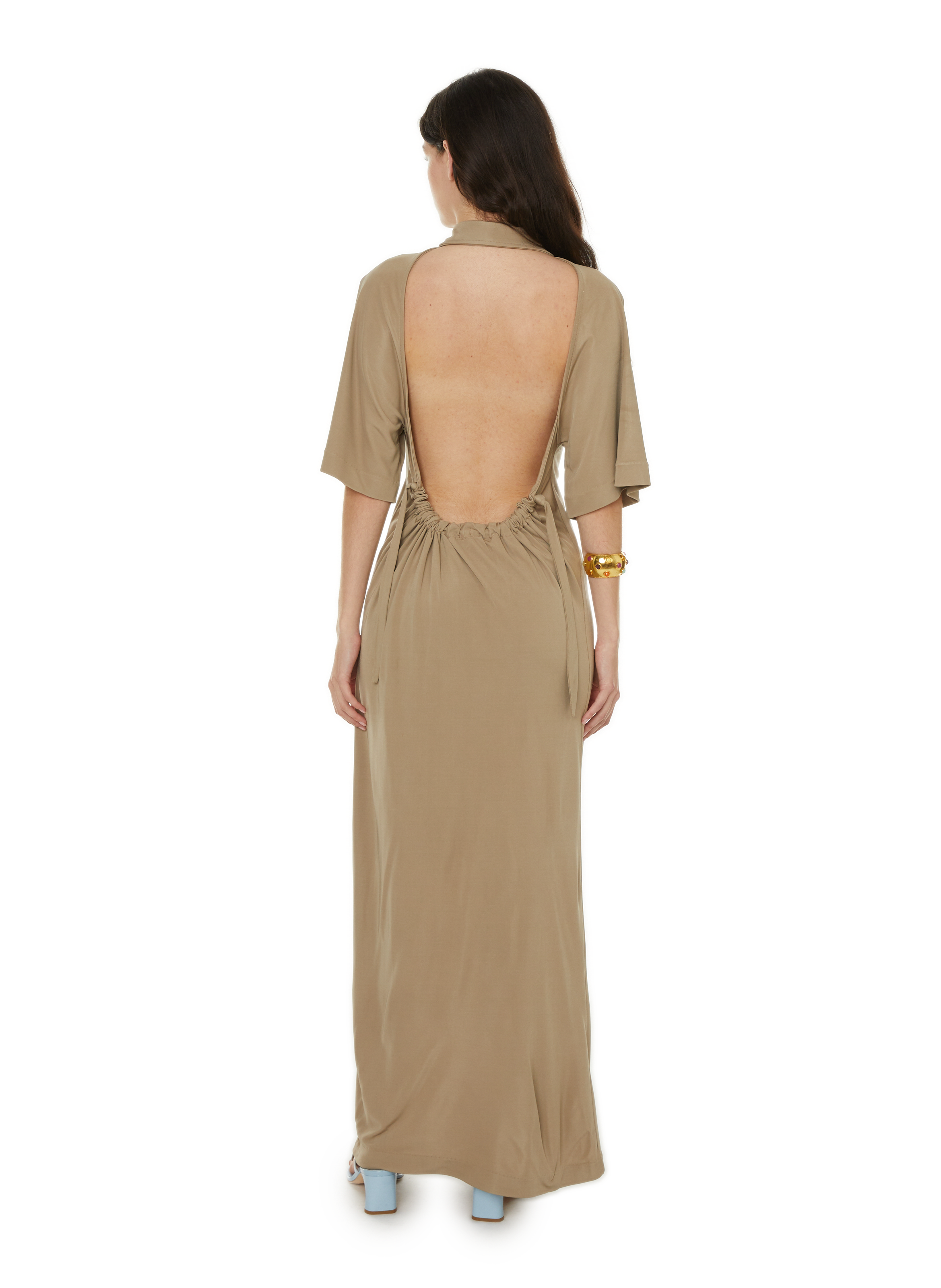 Robe longue dos nu BITE STUDIOS Vert