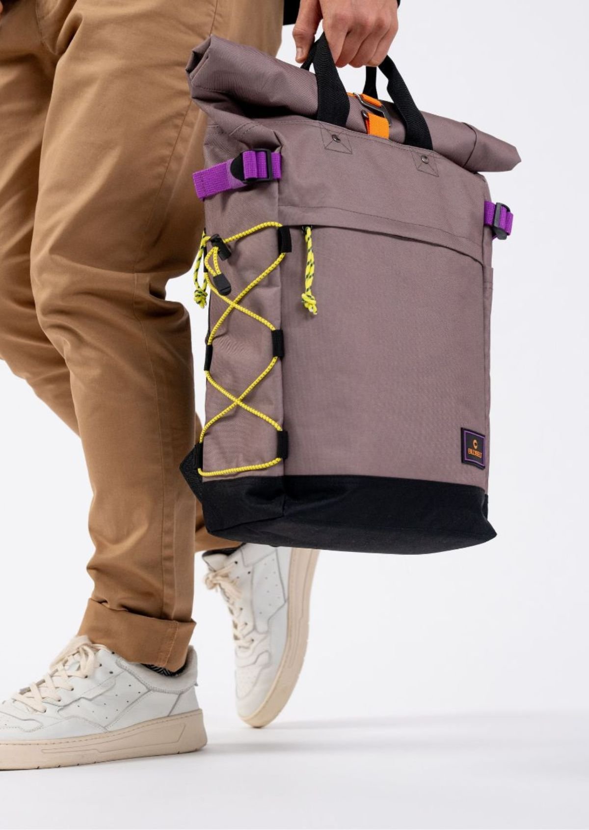 Sac à dos en polyester recyclé rolltop BILLYBELT Marron