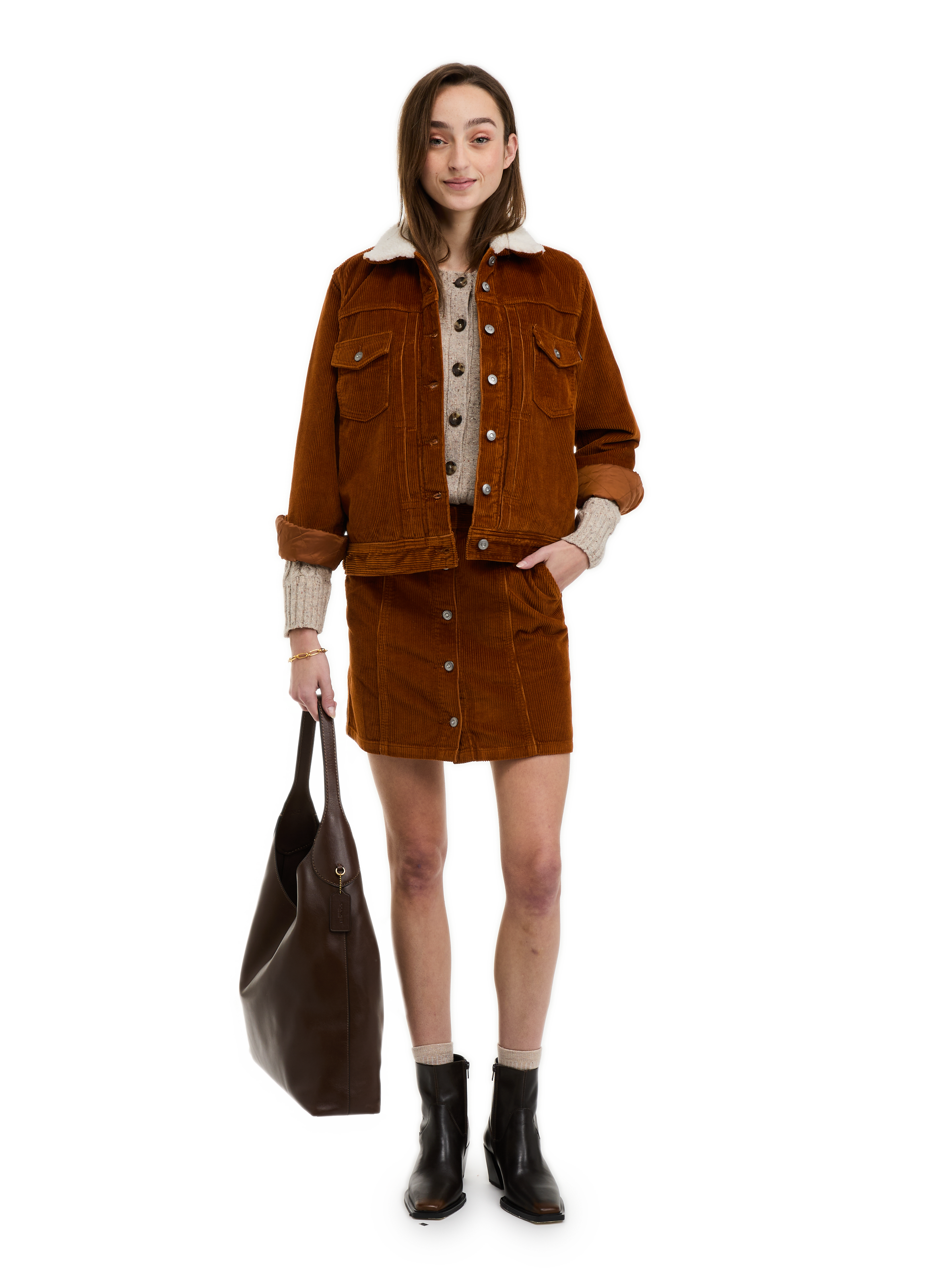 Sac épaule Brooklyn 39  COACH Marron