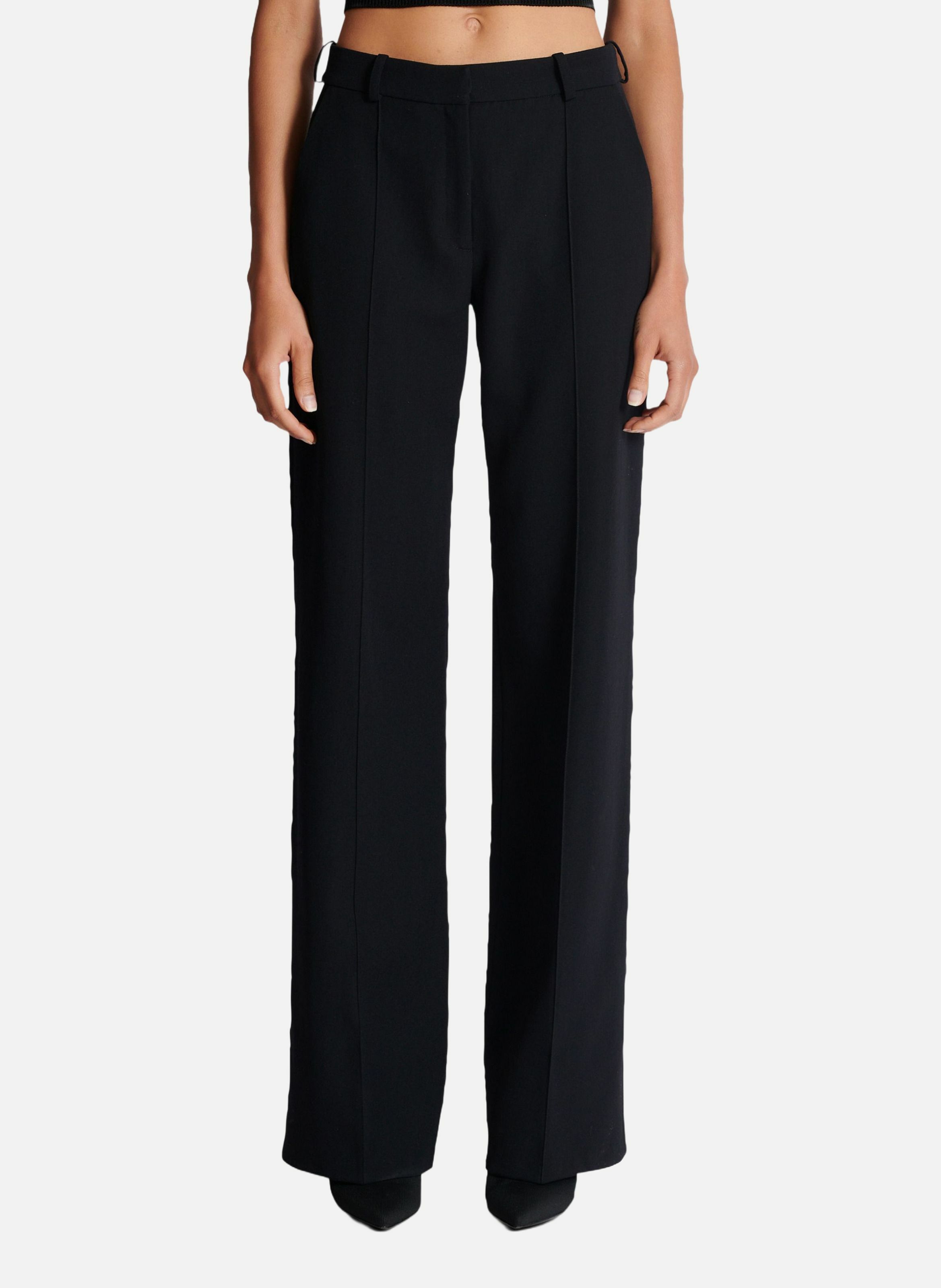 Pantalon de tailleur en grain de poudre BALMAIN Noir