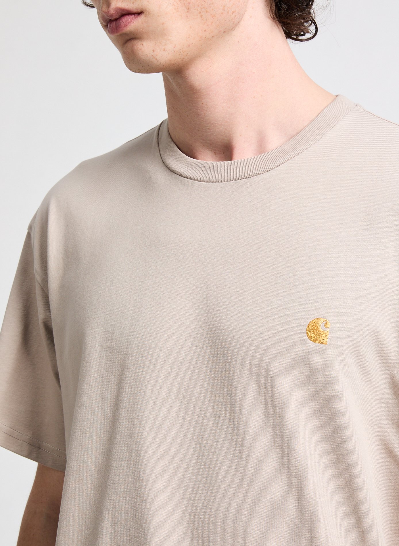 T-shirt à manches courtes en coton CARHARTT WIP Beige