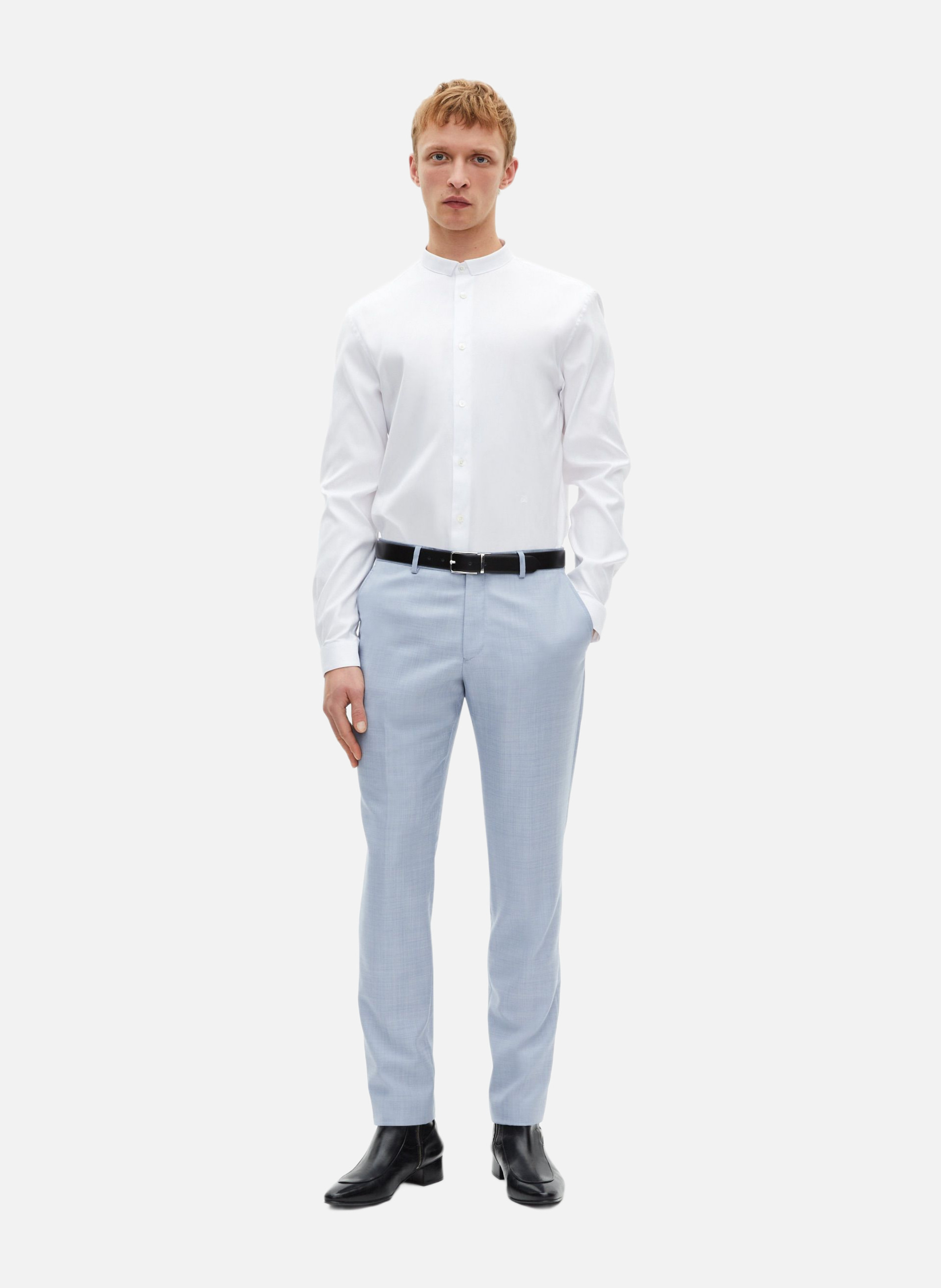 Pantalon de costume en laine coupe ajustée THE KOOPLES Bleu