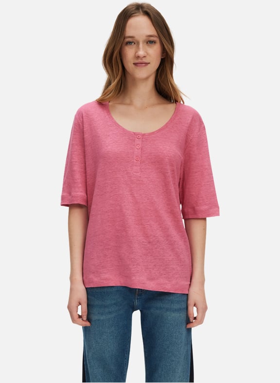 T-shirt large en lin - giseline Rose by PABLO PABLO T-shirt large en lin - giseline Rose