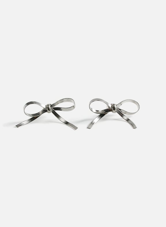 Bow earrings Silver by AU PRINTEMPS PARIS AU PRINTEMPS PARIS Bow earrings Silver