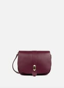Shoulder bag - Top Double  Bordeaux - in - or pâle