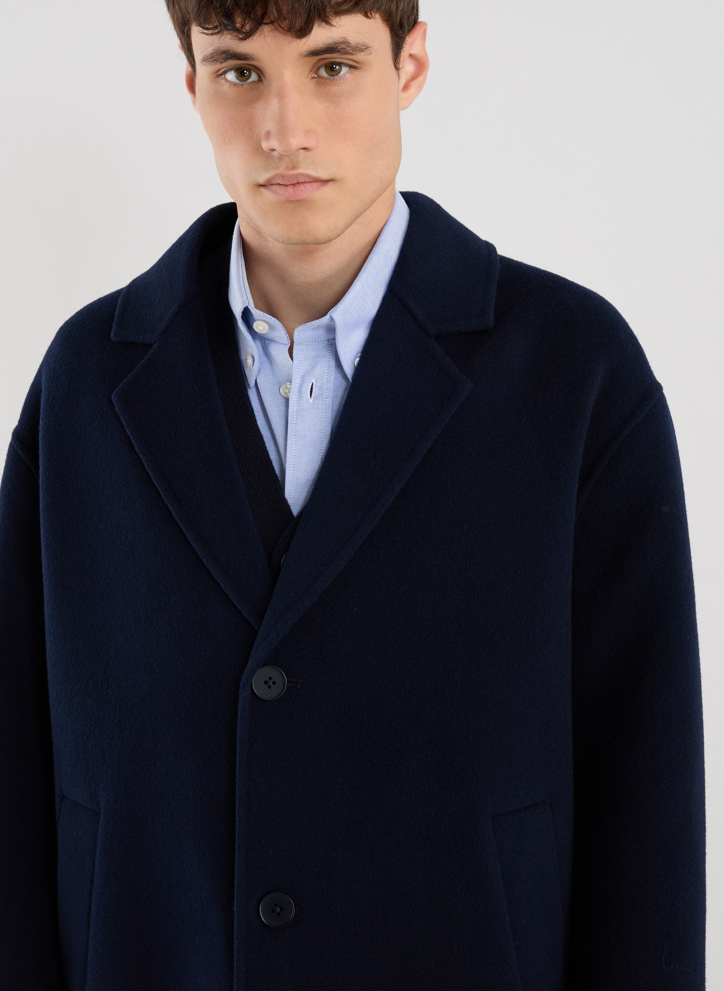 Straight wool coat SAISON 1865 Blue