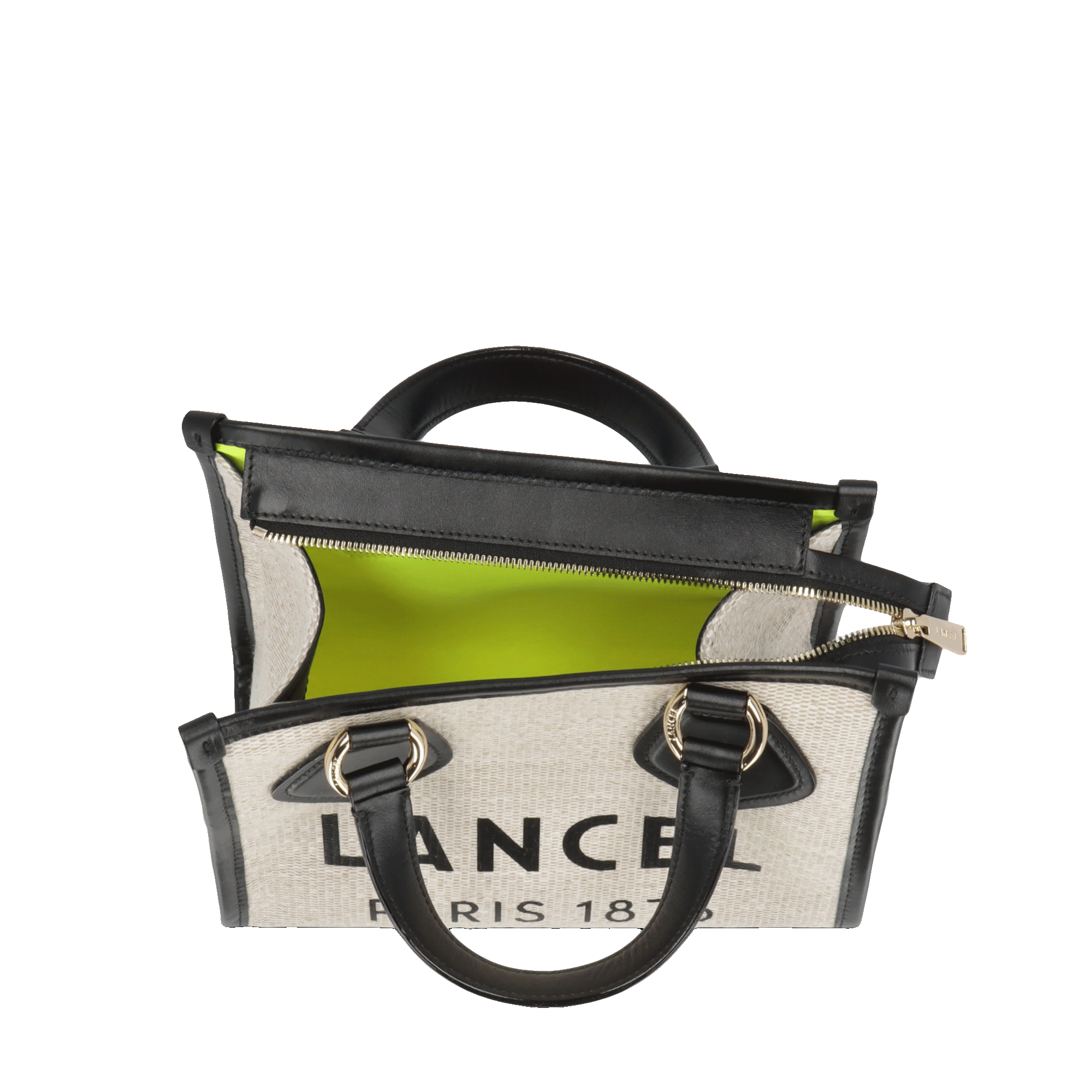 Cabas zippé s - summer tote LANCEL Noir