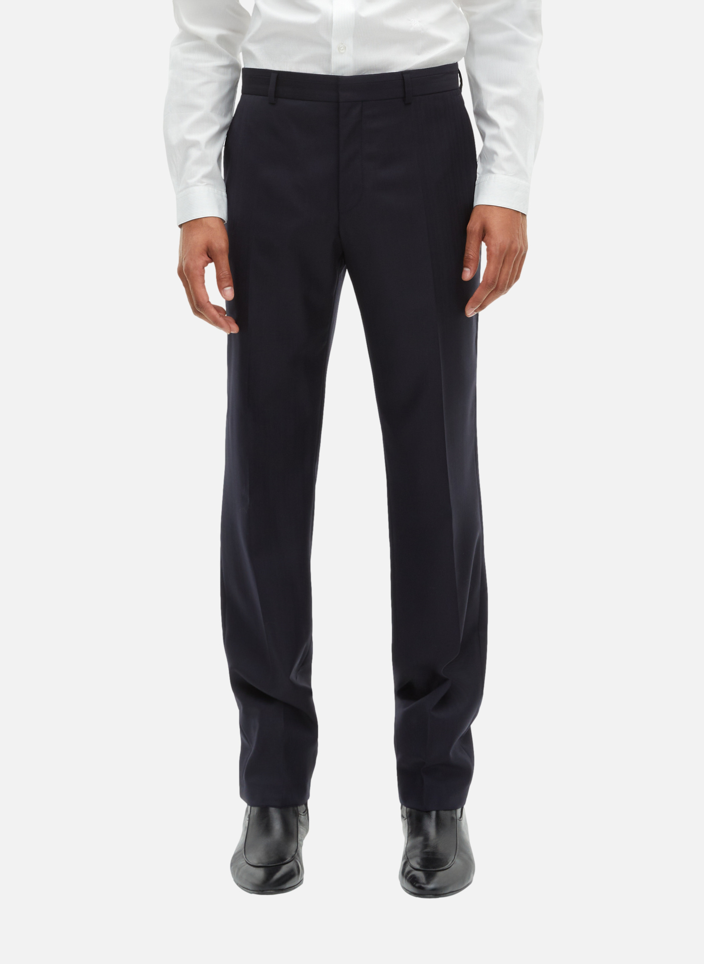 THE KOOPLES Pantalon de costume ajusté en laine Bleu