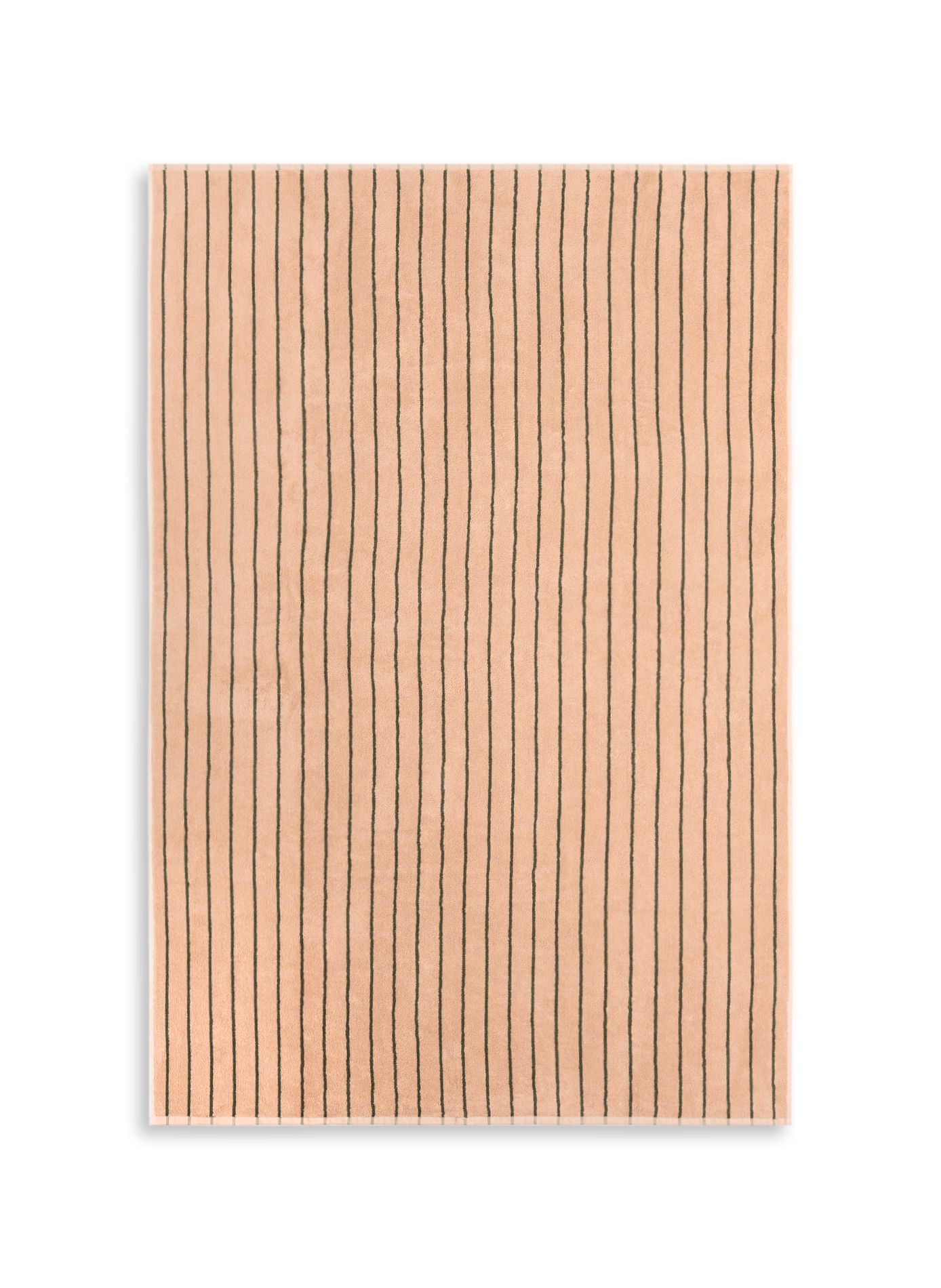 AU PRINTEMPS PARIS Drap de bain rayé en coton biologique Kaki