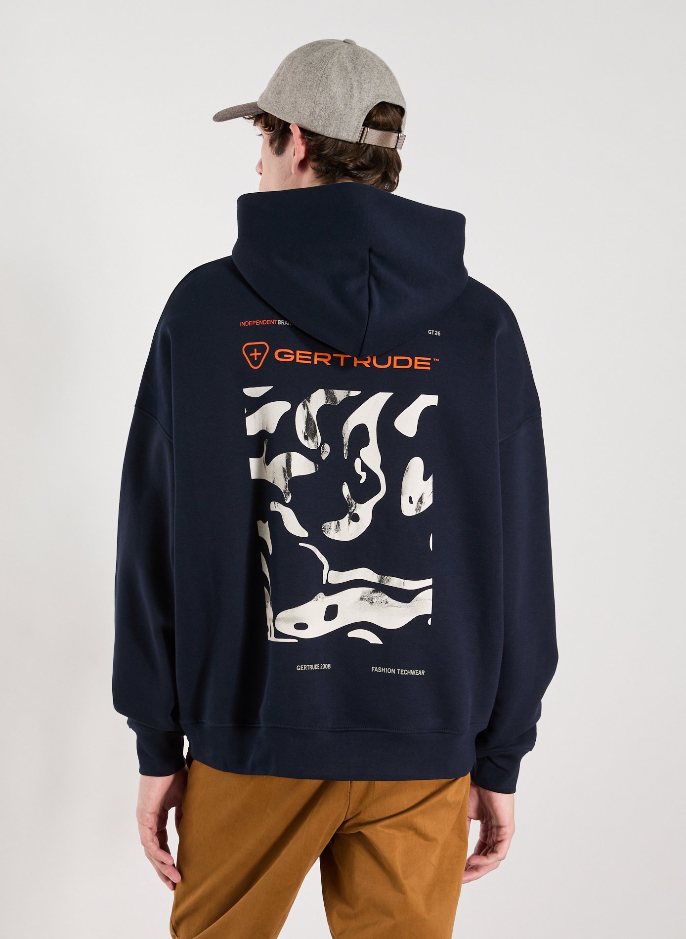 Sweat à capuche en coton mélangé GERTRUDE ET GASTON Bleu