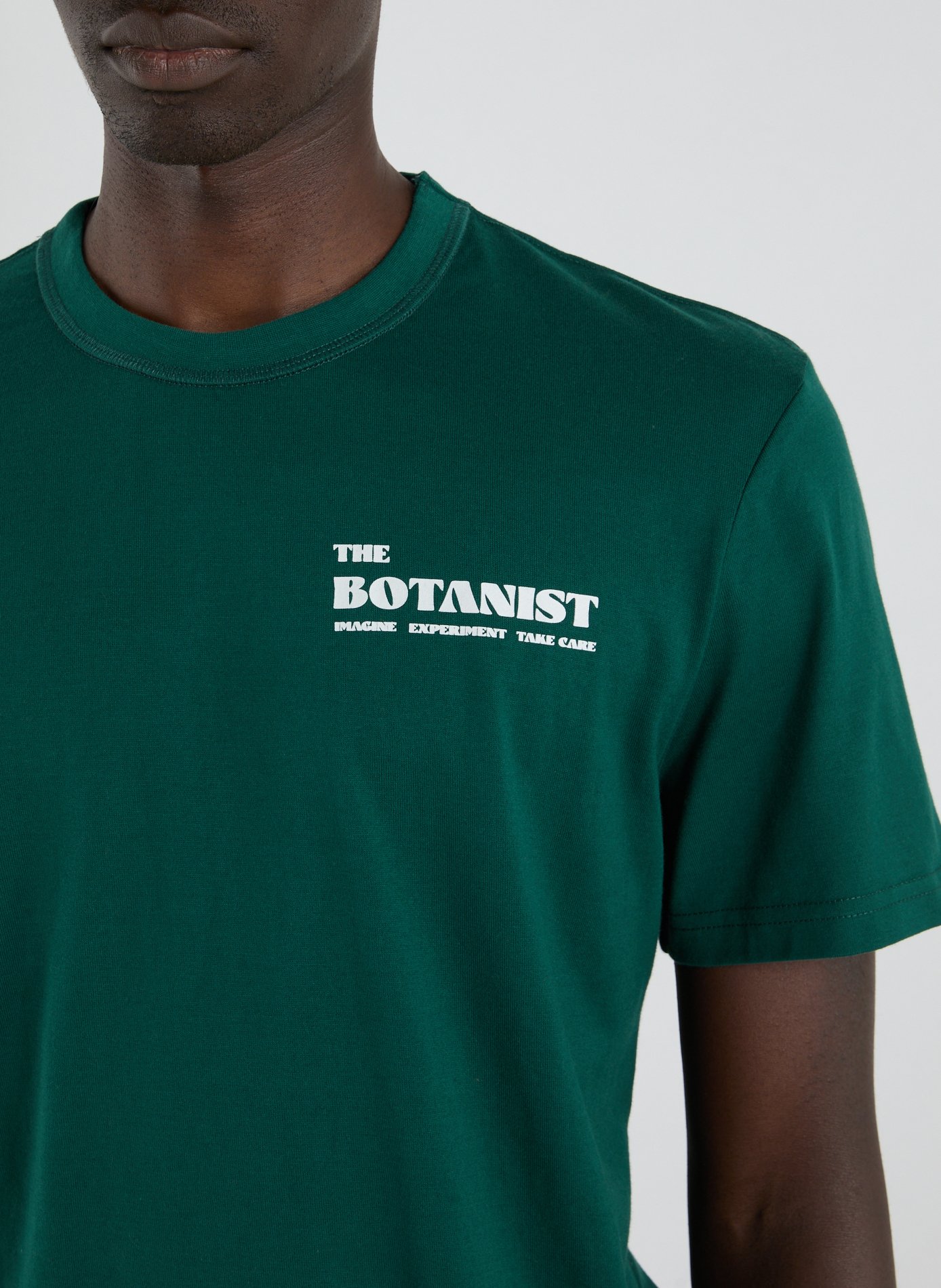 Printed cotton blend T-Shirt FAGUO Green