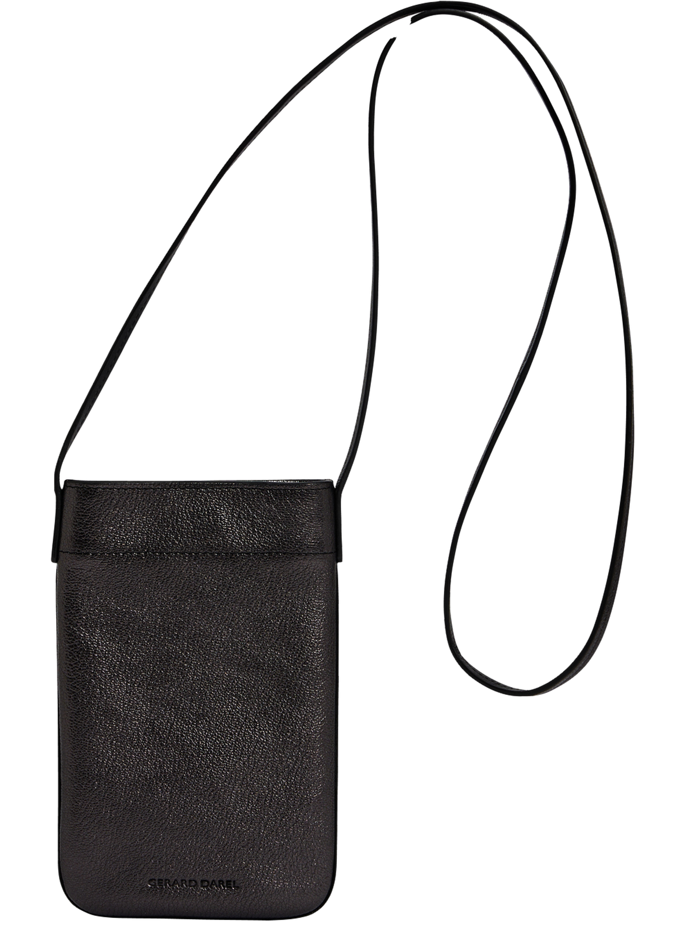 Porte téléphone en cuir métallique - ladyphone GERARD DAREL Gris