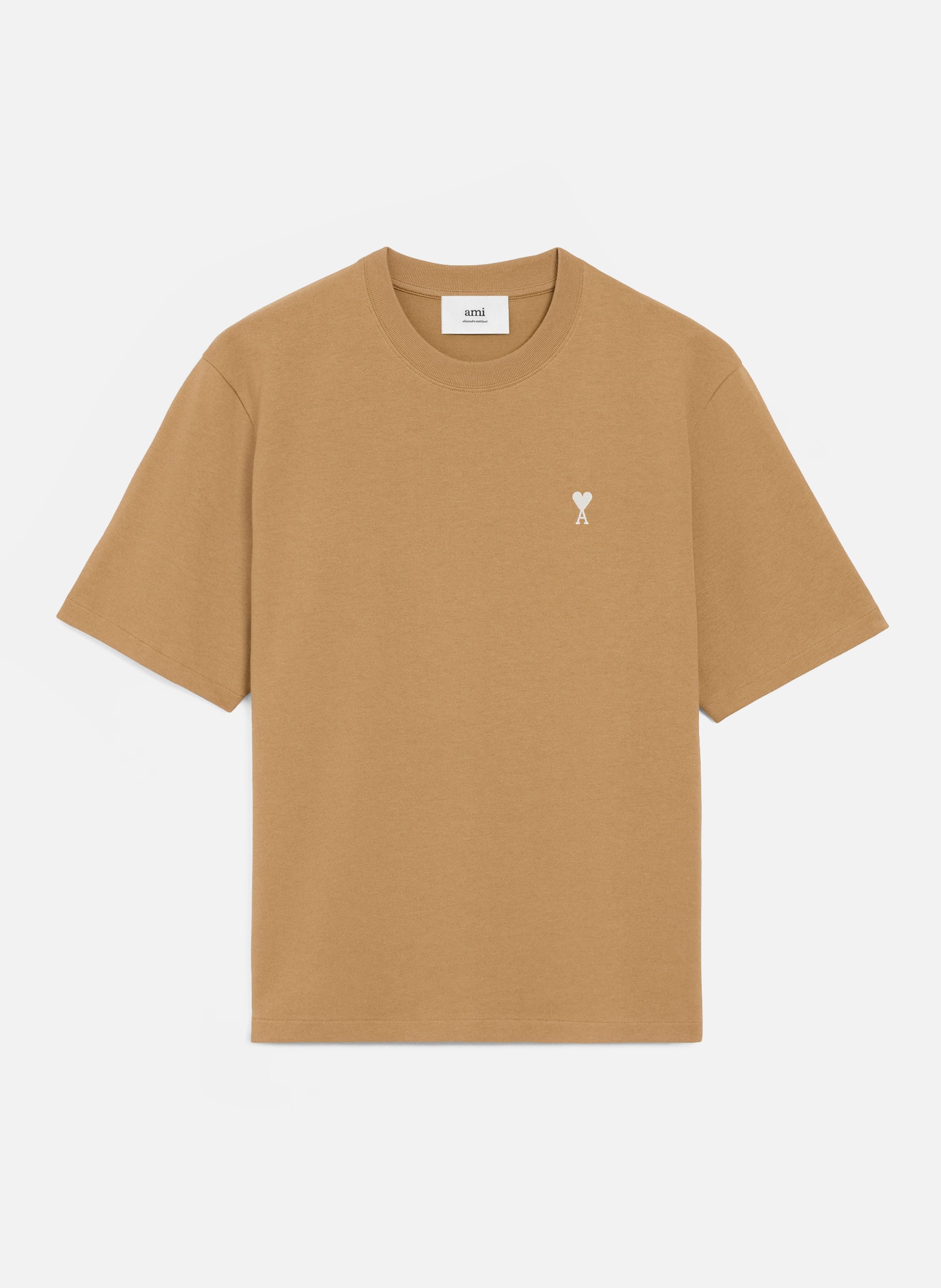 T-shirt ami de coeur en coton unisexe AMI PARIS Marron