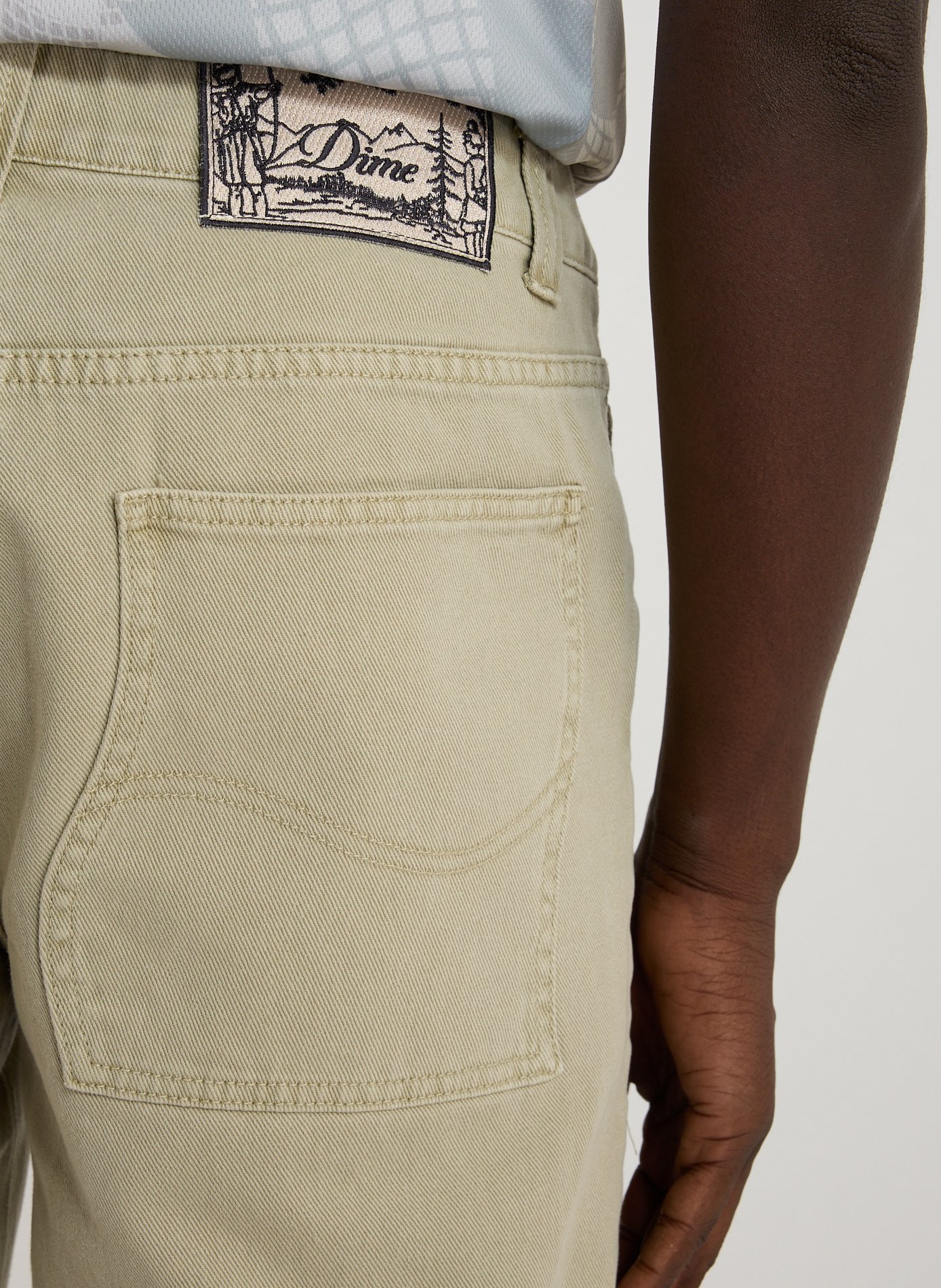 Jean droit en coton DIME Beige