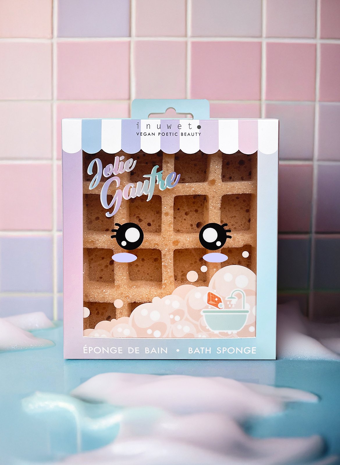 Waffle Shower Sponge No color