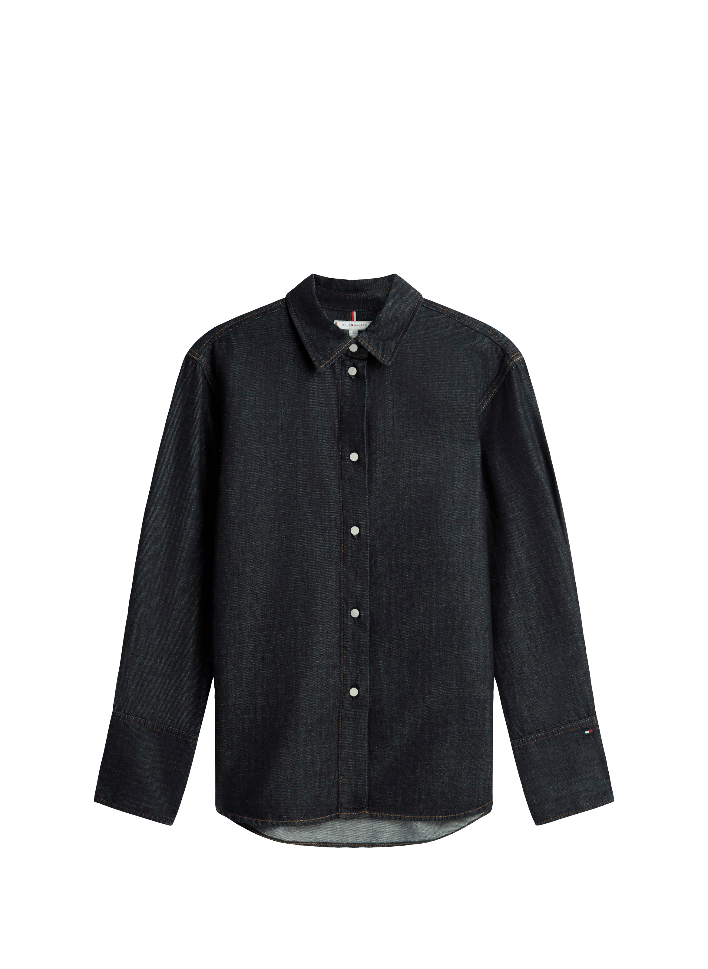 Chemise en denim de coton mélangé TOMMY HILFIGER Bleu