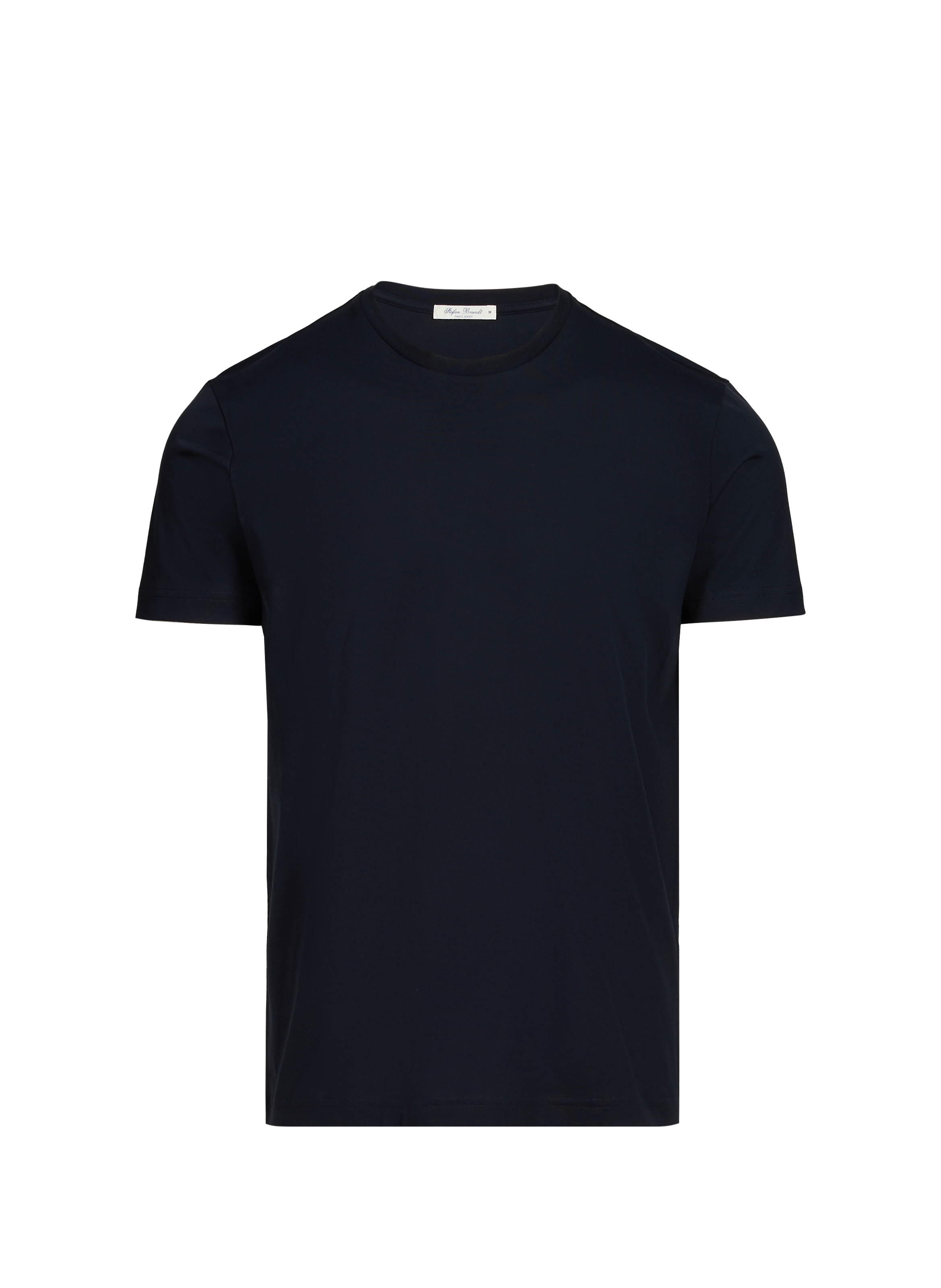 STEFAN BRANDT Straight fit short-sleeve cotton T-shirt Blue