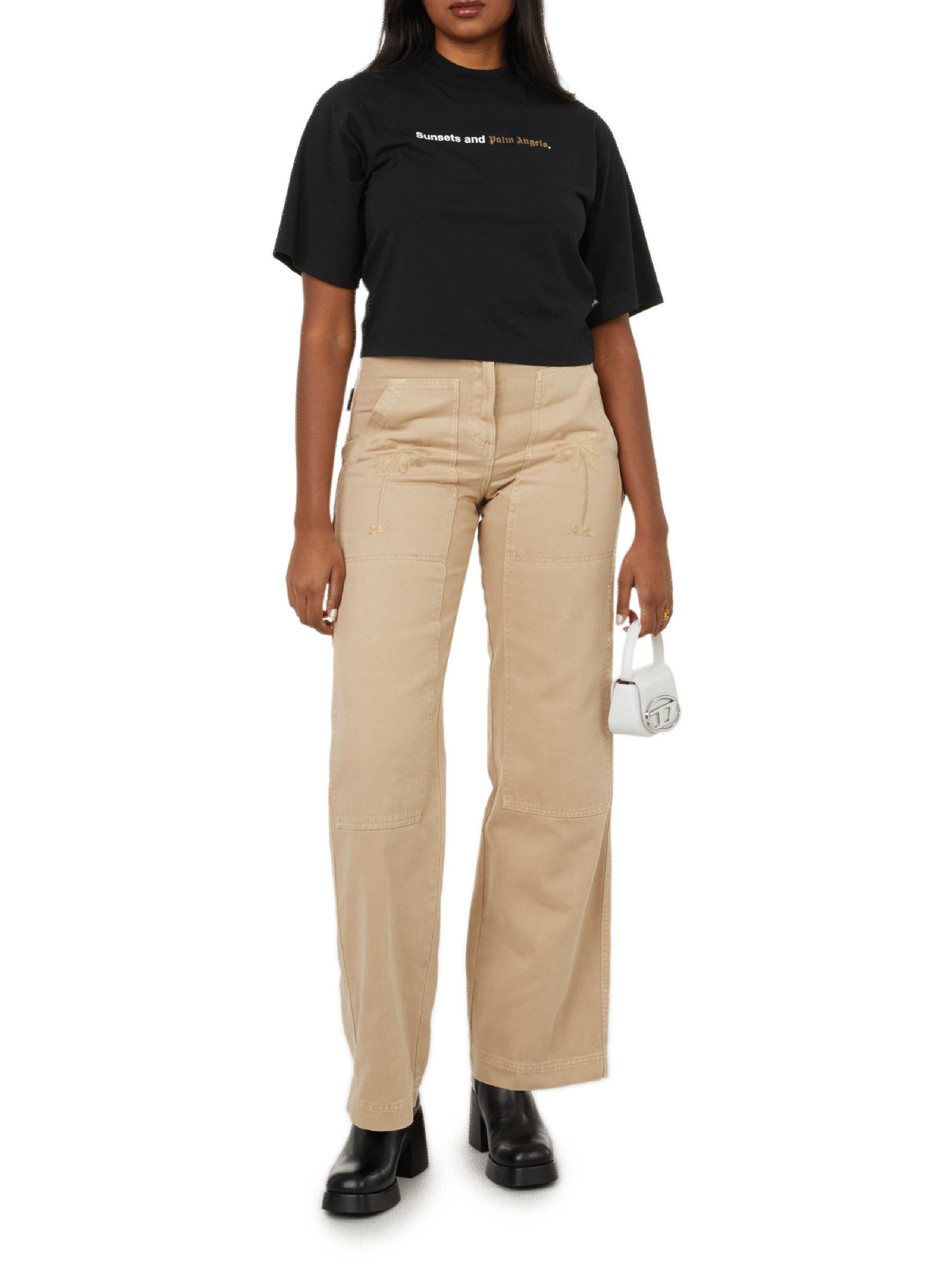 Pantalon Bull Cargo  PALM ANGELS Beige