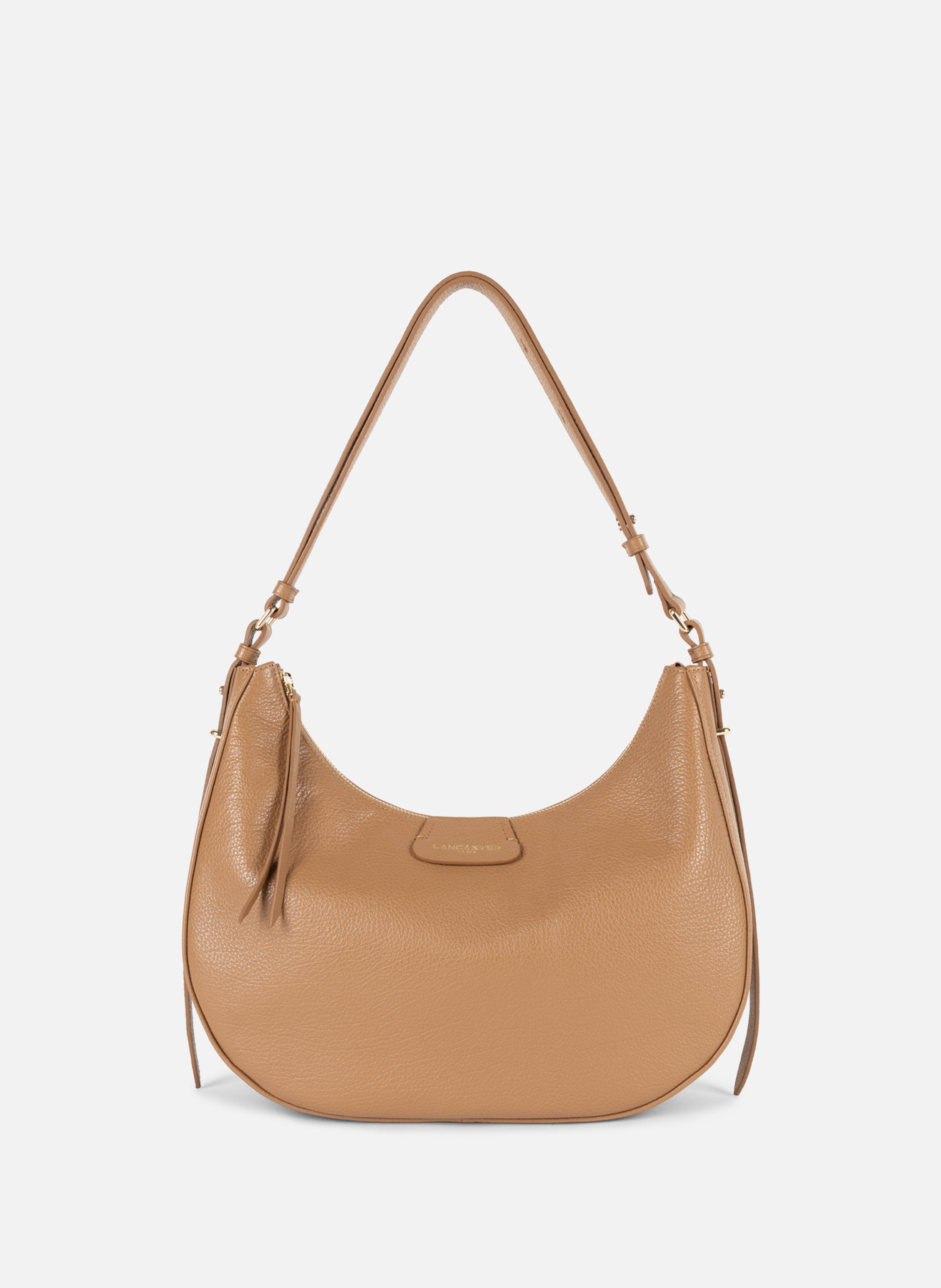 LANCASTER Large hobo bag - Dune Brown