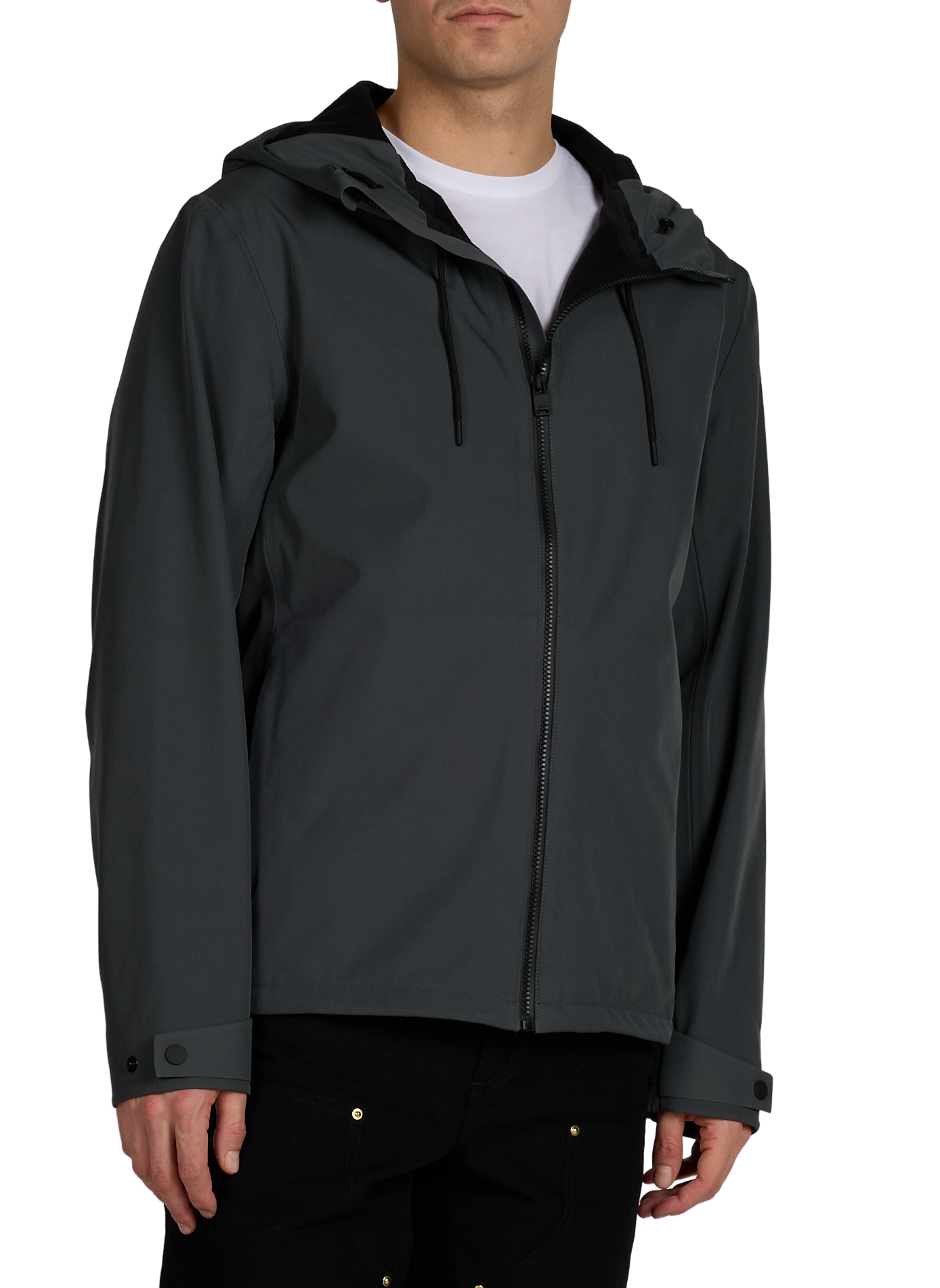 Hooded knit sweater RAINS Grey