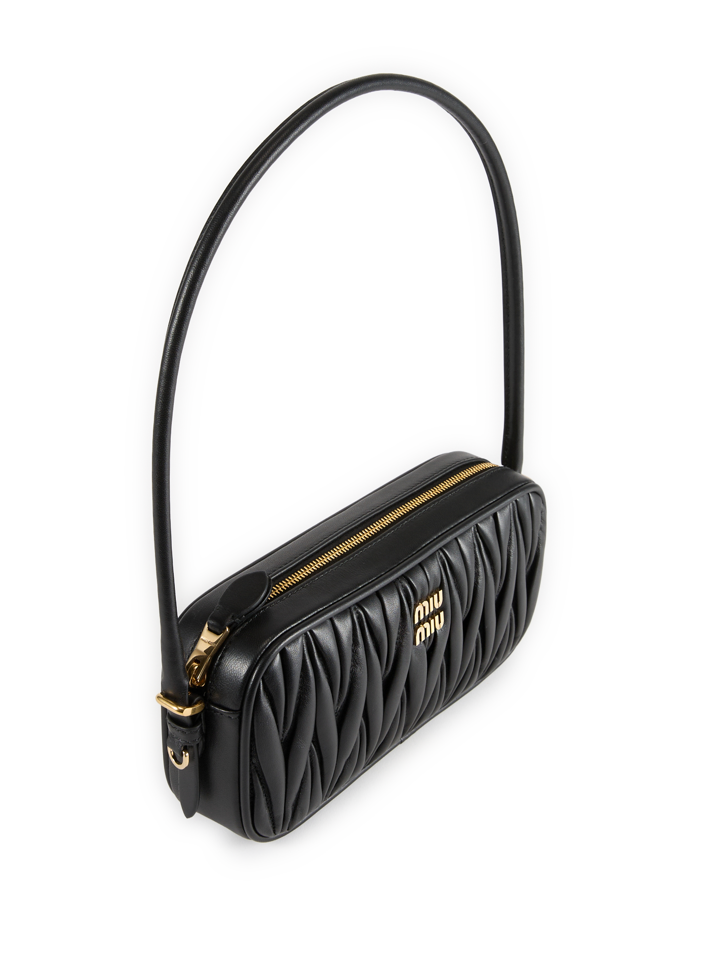 Sac épaule en cuir MIU MIU Noir