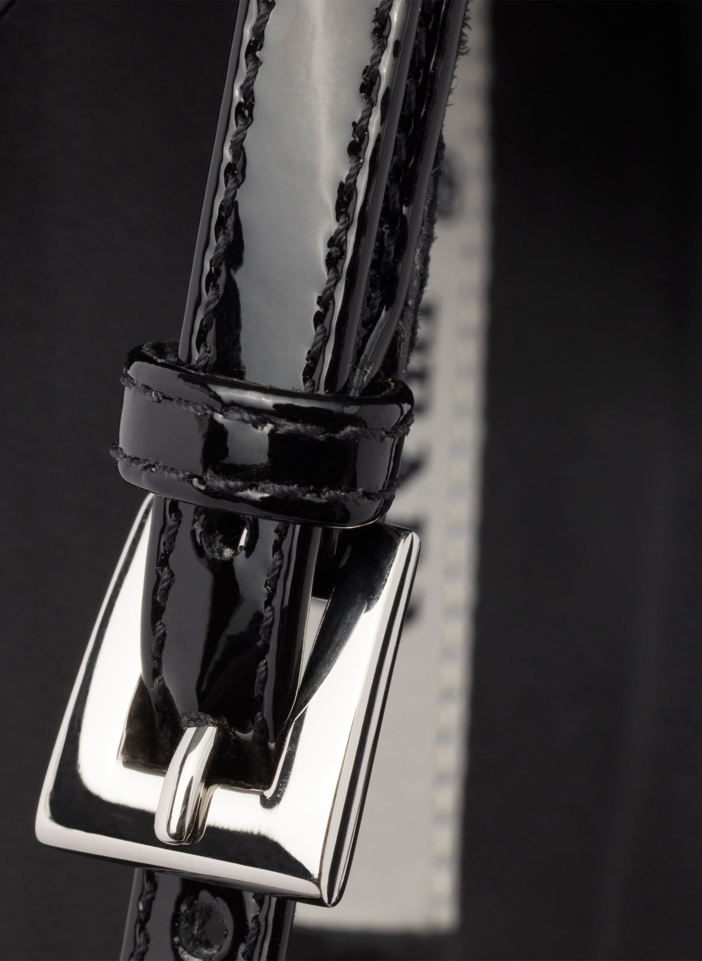 Escarpins ouverts en cuir verni PRADA Noir