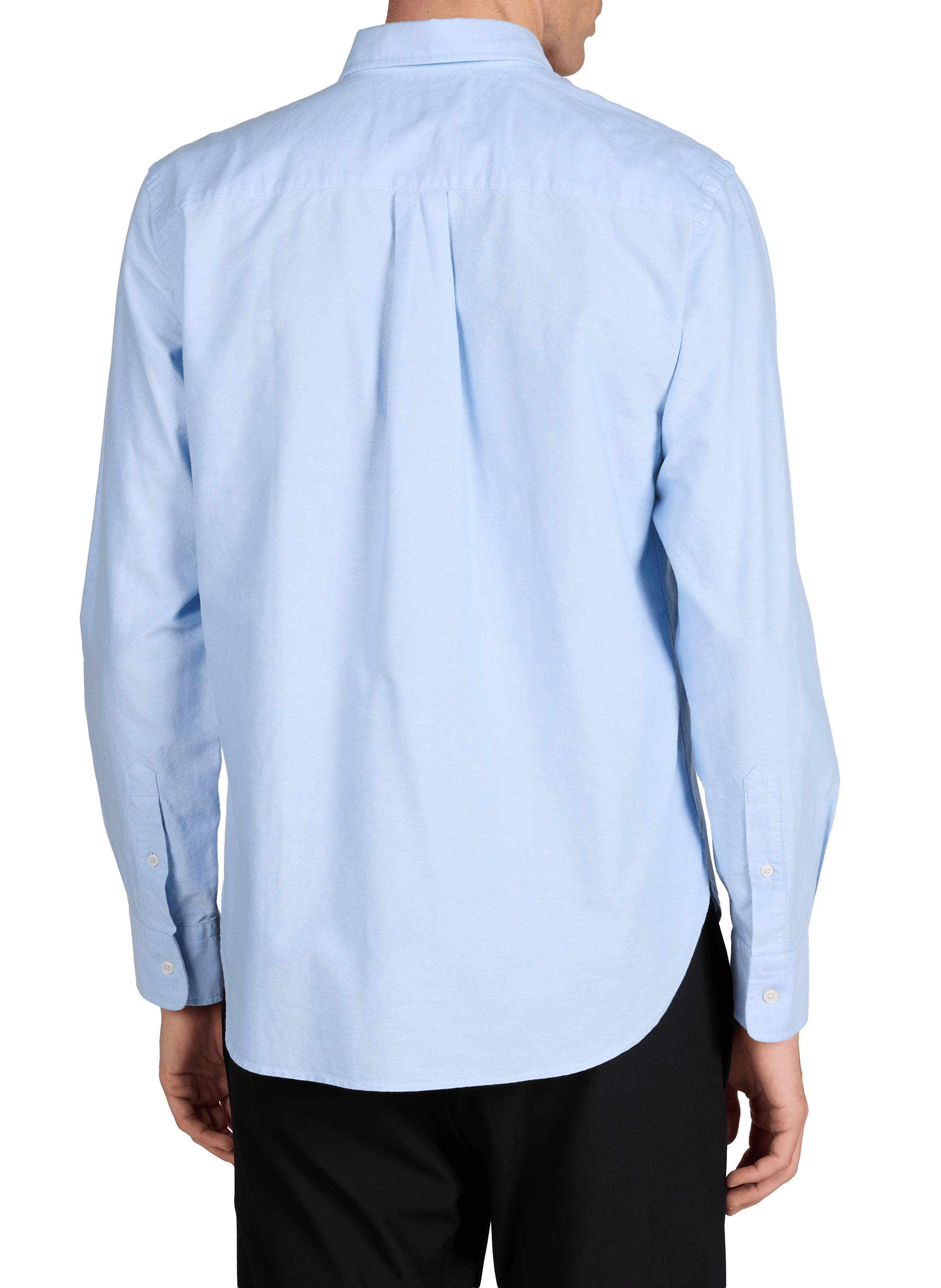 Chemise unie à col américain en coton OFFICINE GENERALE Bleu