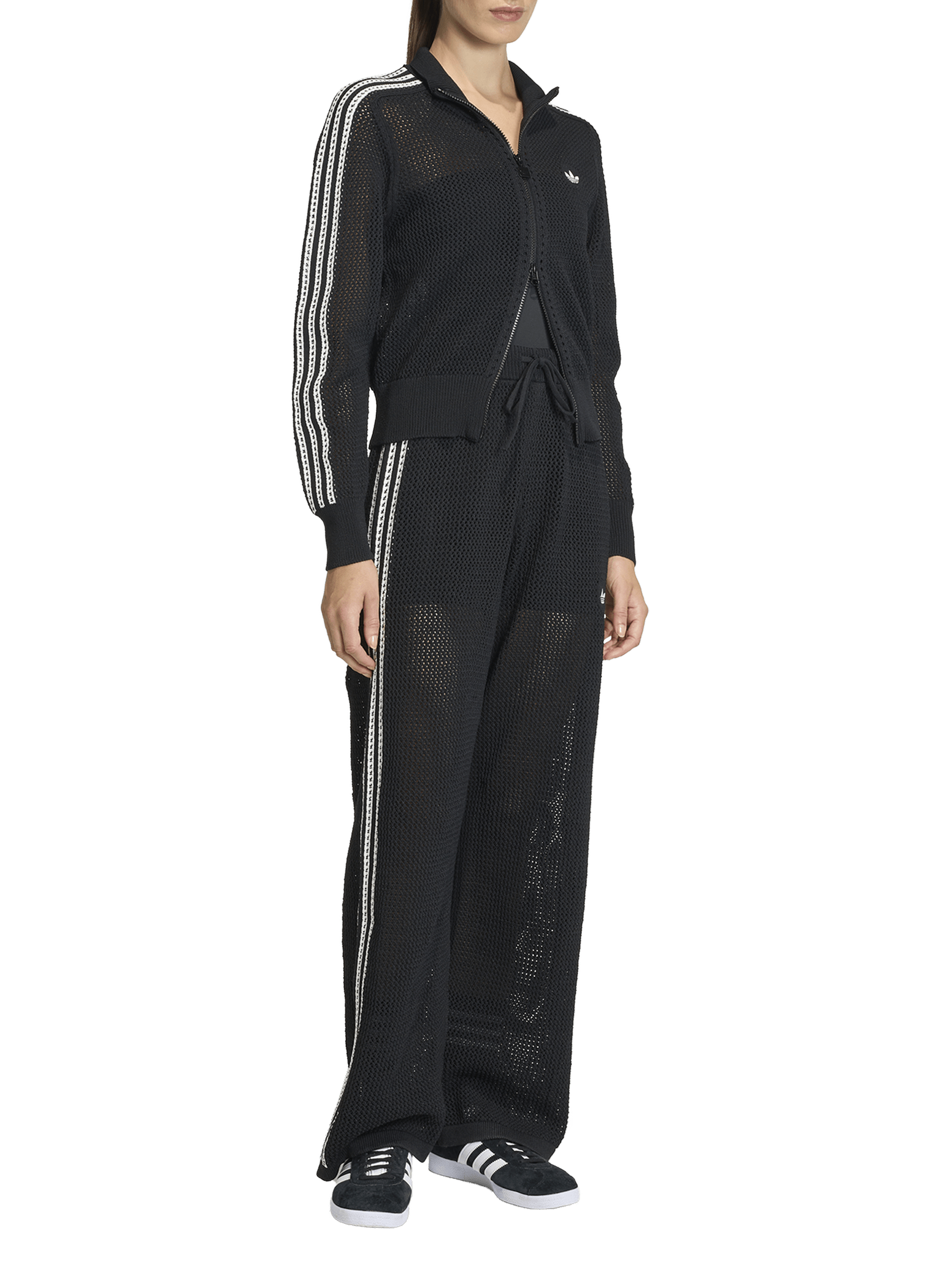 Pantalon de survêtement en crochet ADIDAS Noir