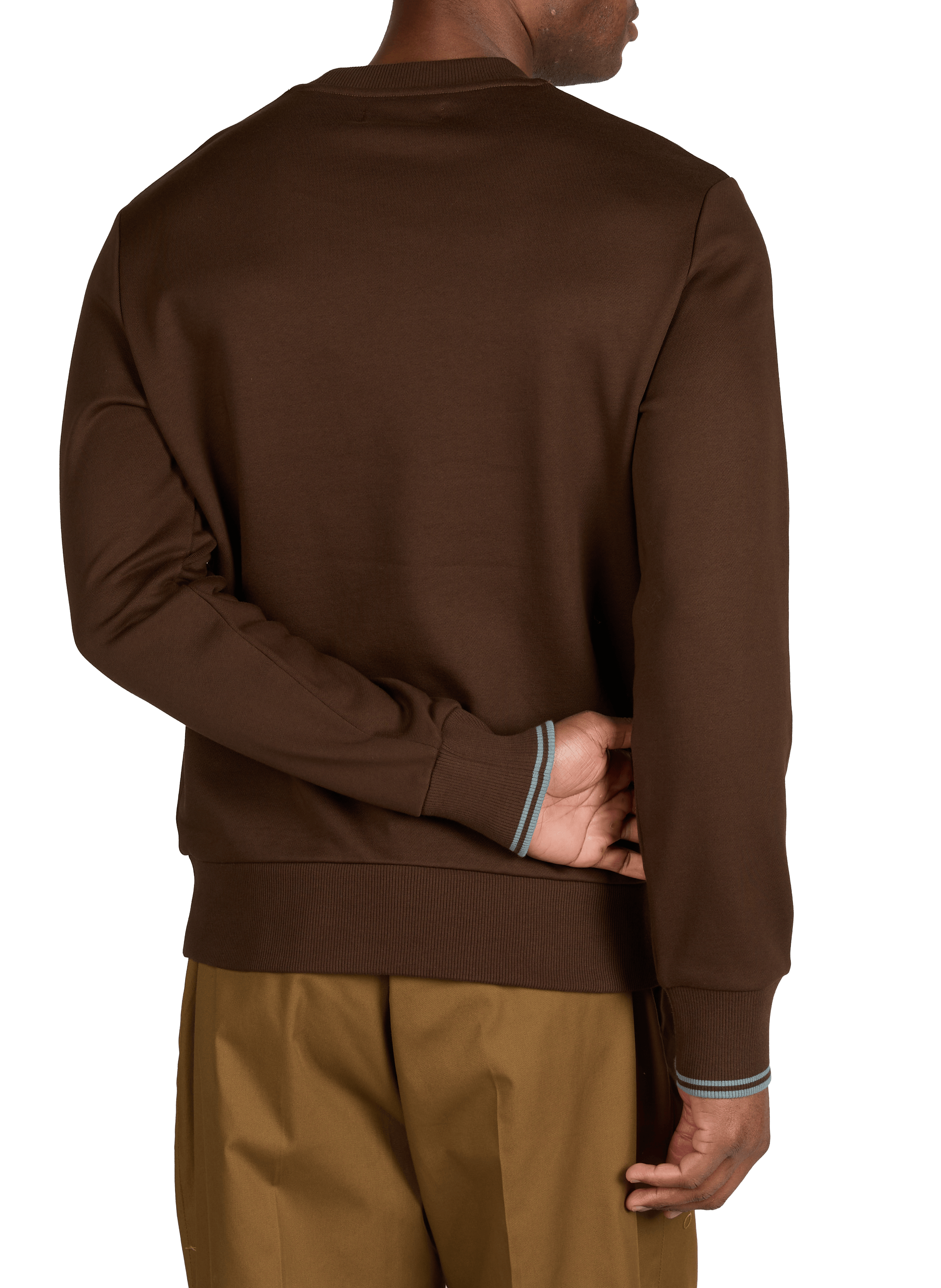Round-neck cotton sweatshirt FRED PERRY Brown