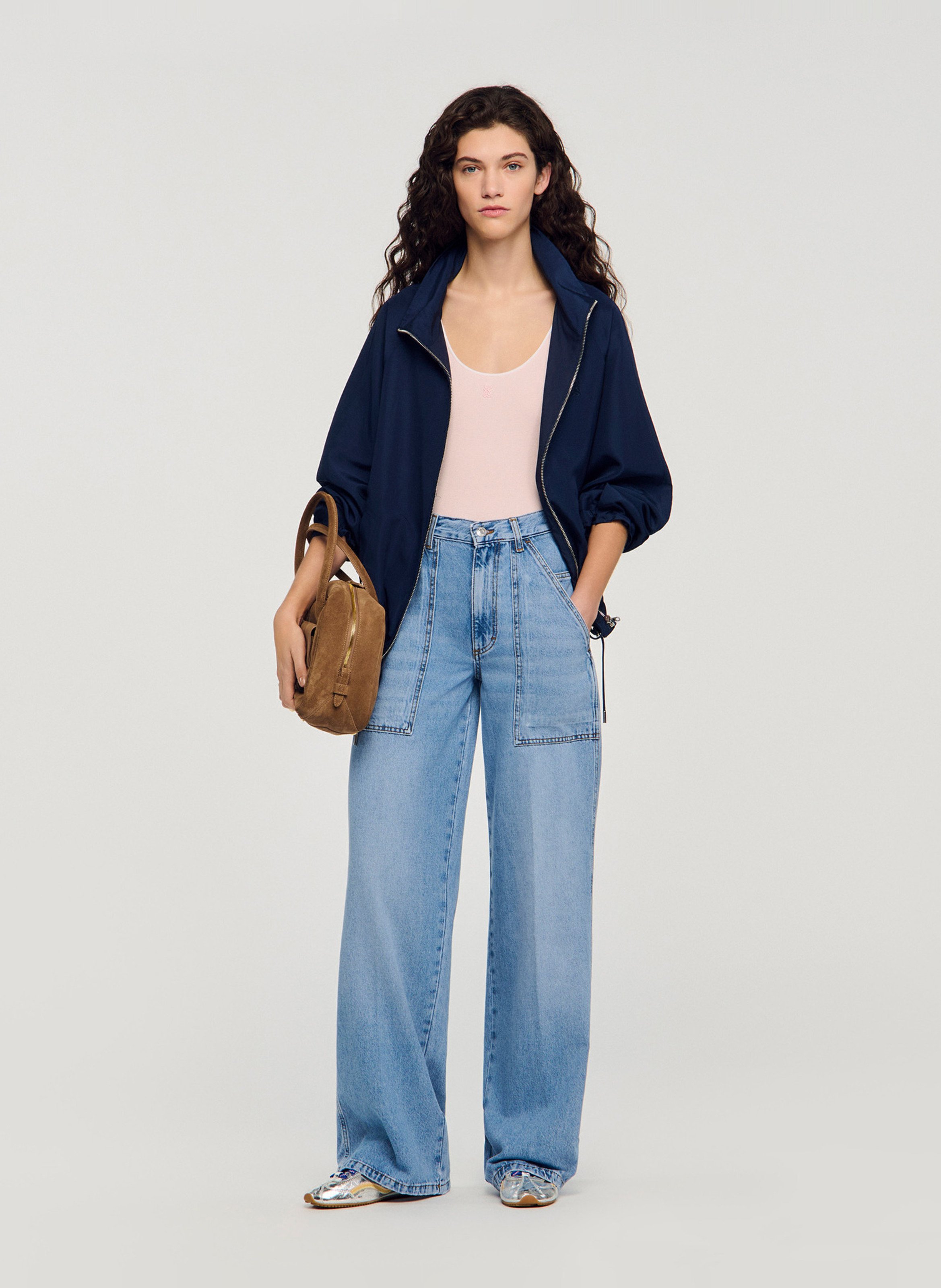 Jean large délavé SANDRO Bleu