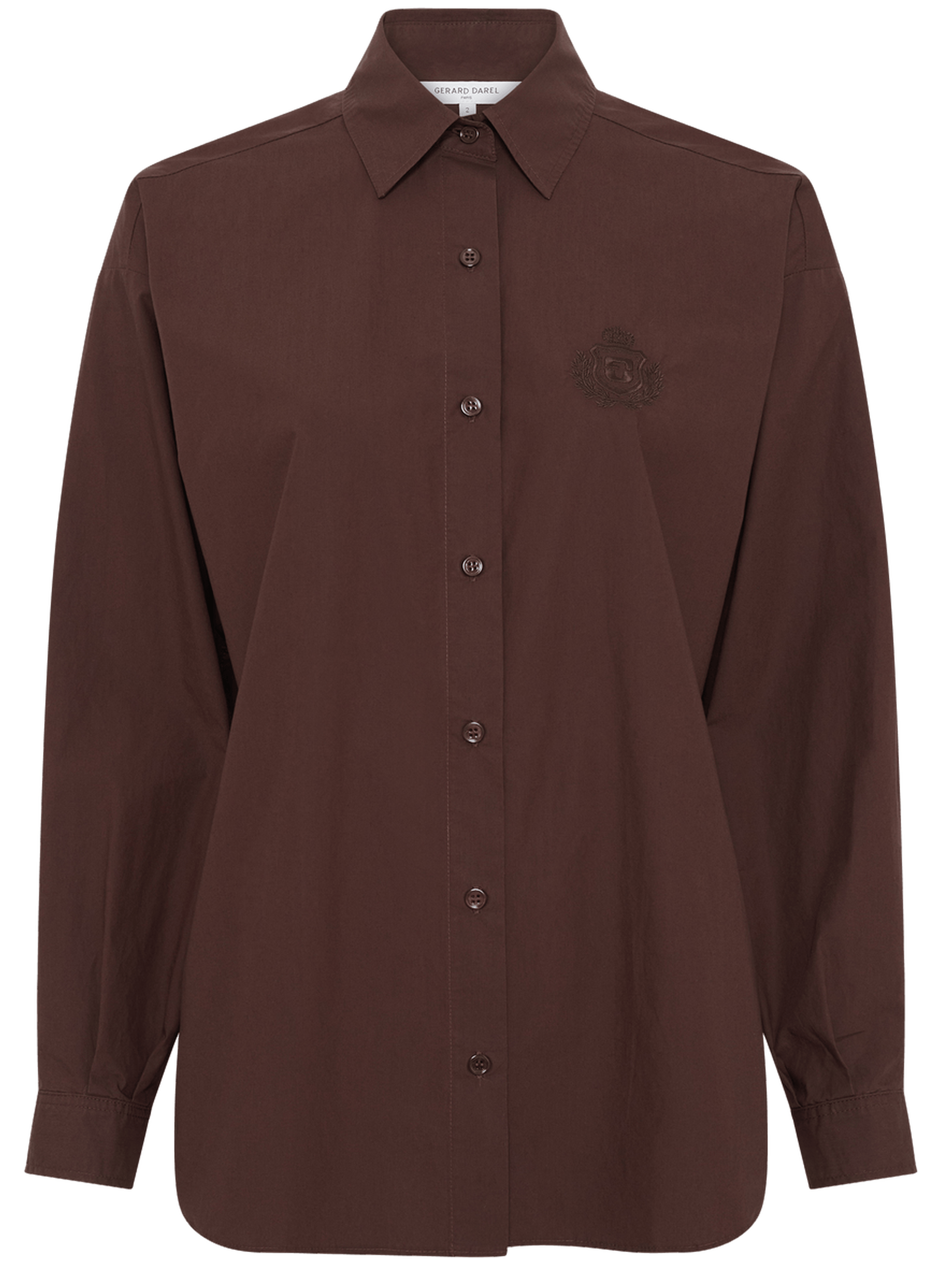 Chemise en popeline - chrina GERARD DAREL Marron