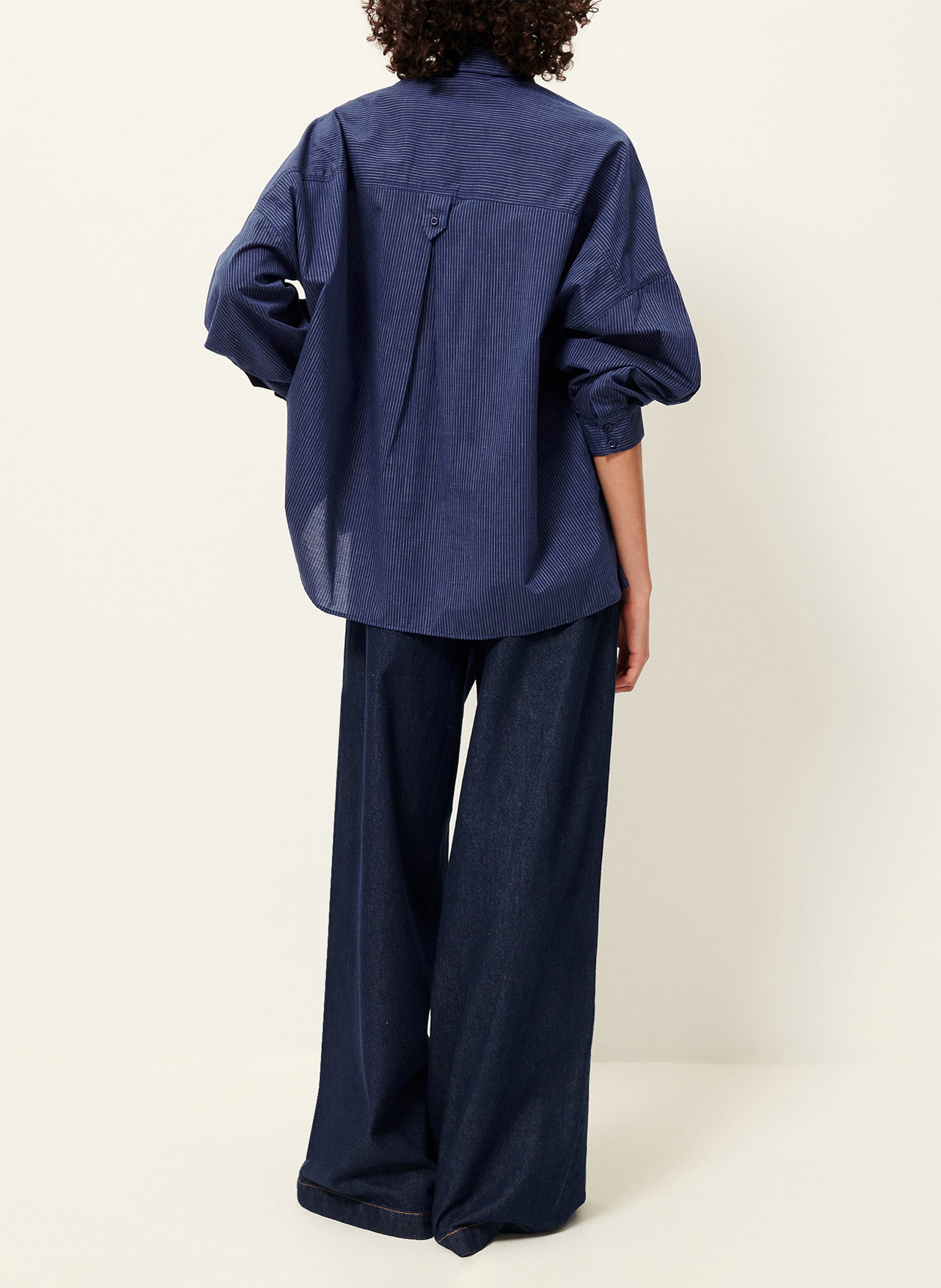 Chemise ample à rayures en coton fontania a SESSUN Bleu