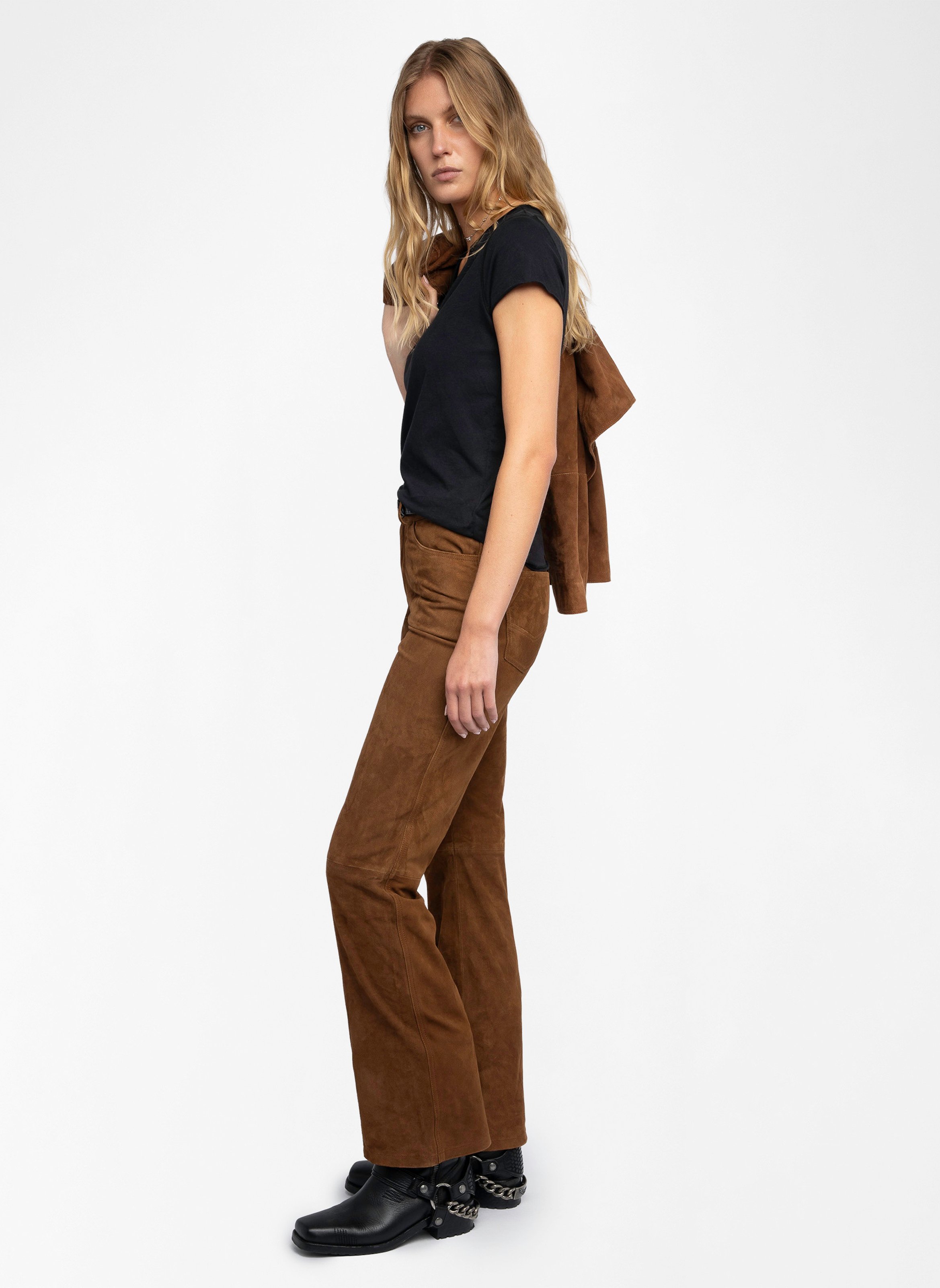 Tee-shirt droit en coton bio tuni ZADIG&VOLTAIRE Noir