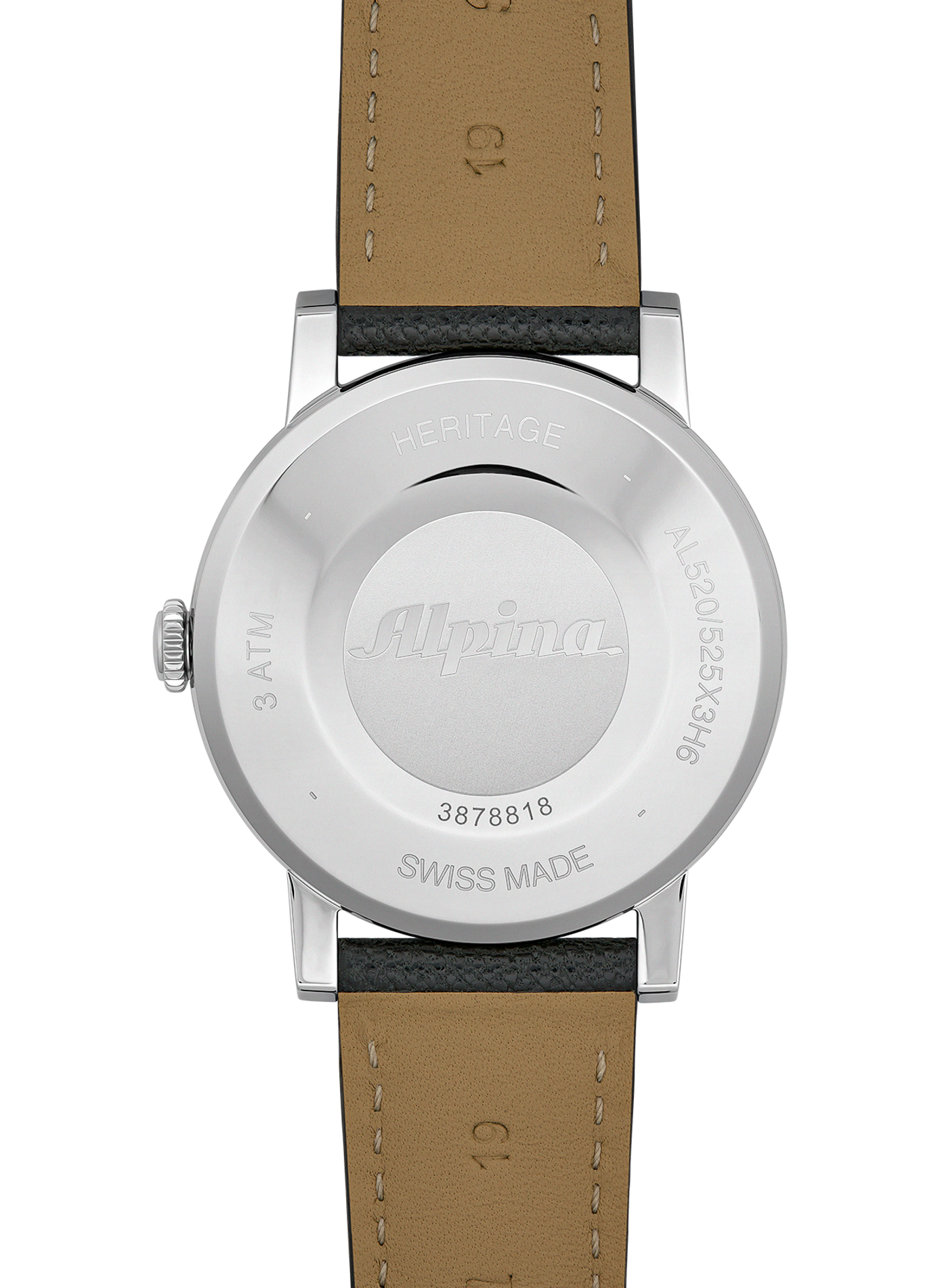 Montre automatique Heritage Automatic en cuir de veau ALPINA Blanc