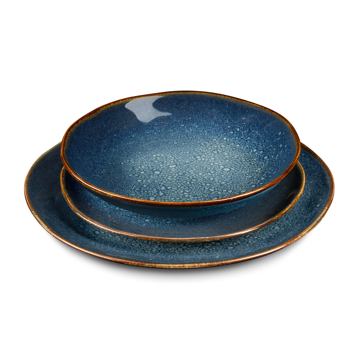 Vertigo - assiette dessert 21 cm (lot de 6) MEDARD DE NOBLAT Bleu