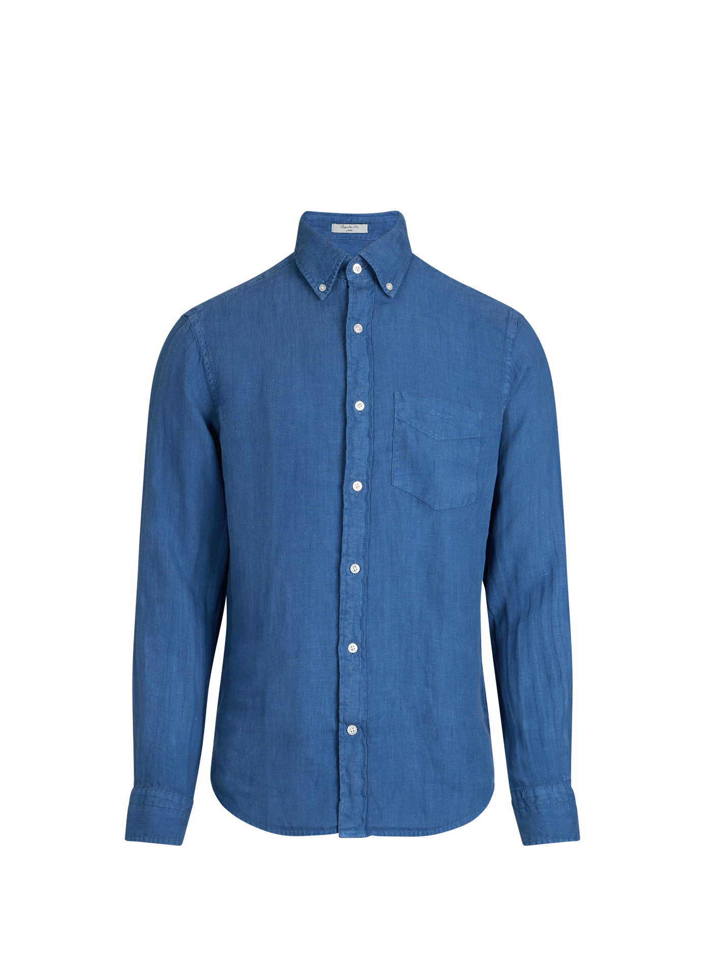 Chemise droite en lin   Vintage blue