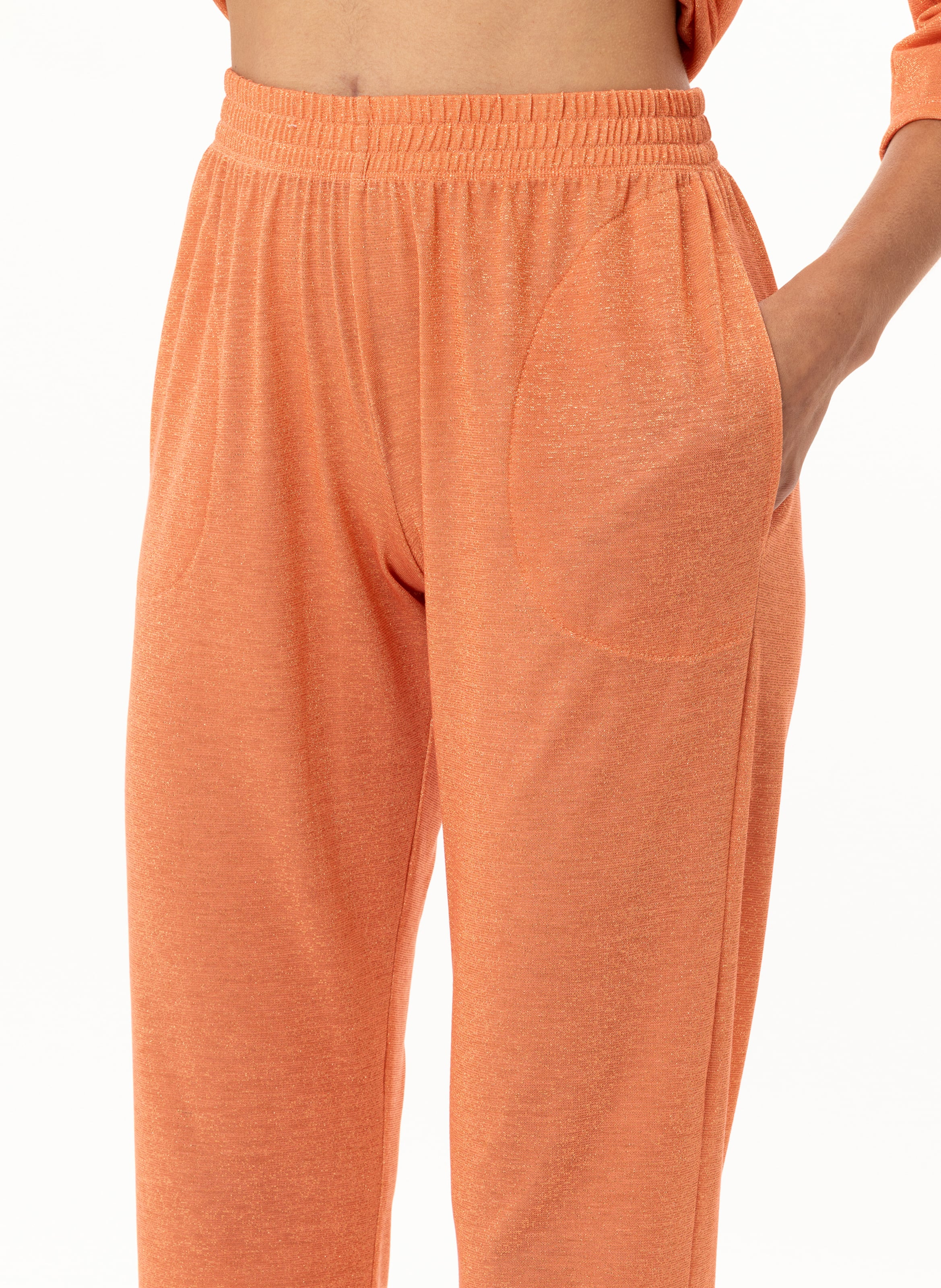 Ensemble homewear en maille lurex coco 222 LE CHAT Orange