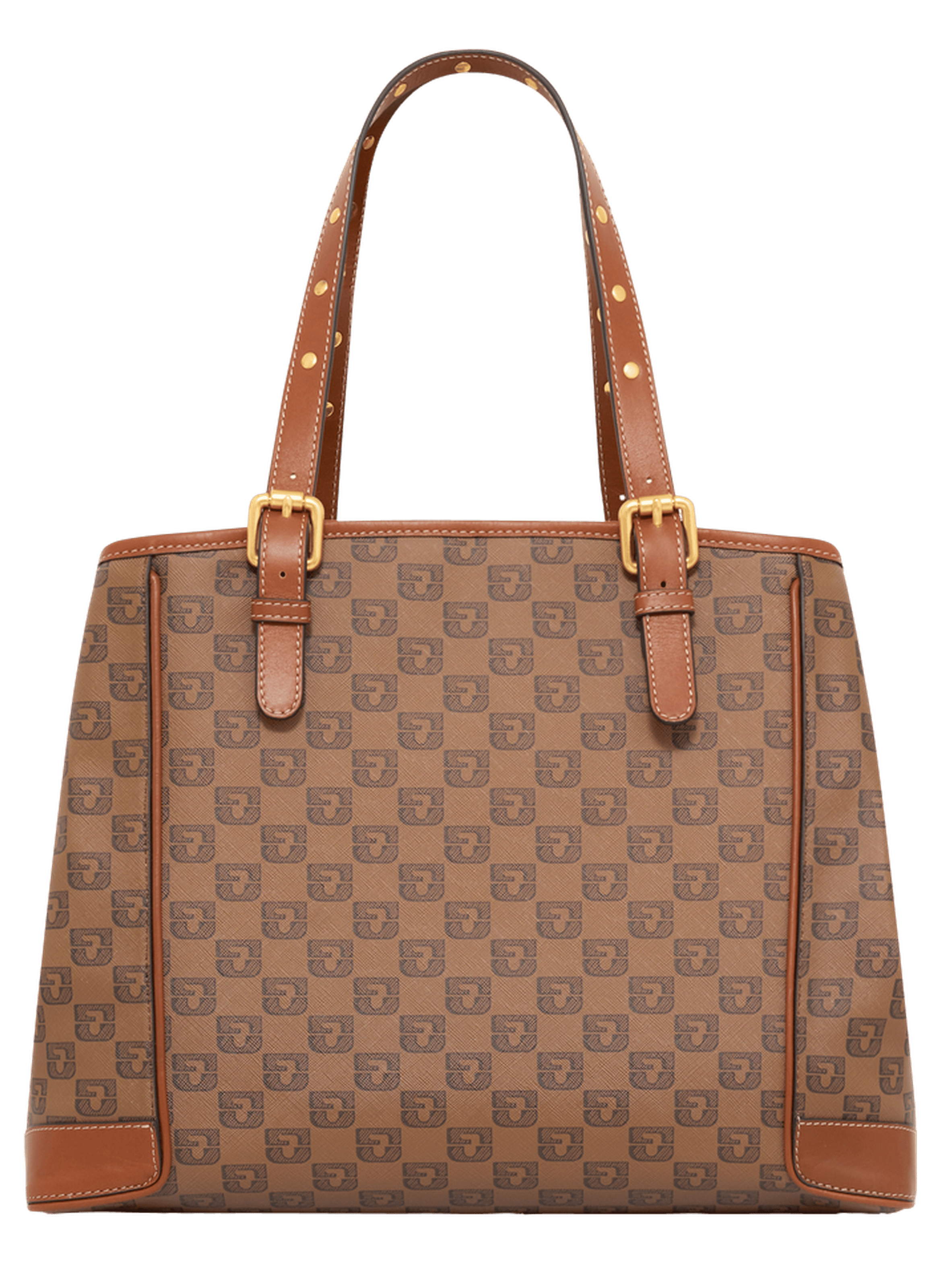 Cabas en toile enduite monogrammée et cuir - simple bag GERARD DAREL Marron