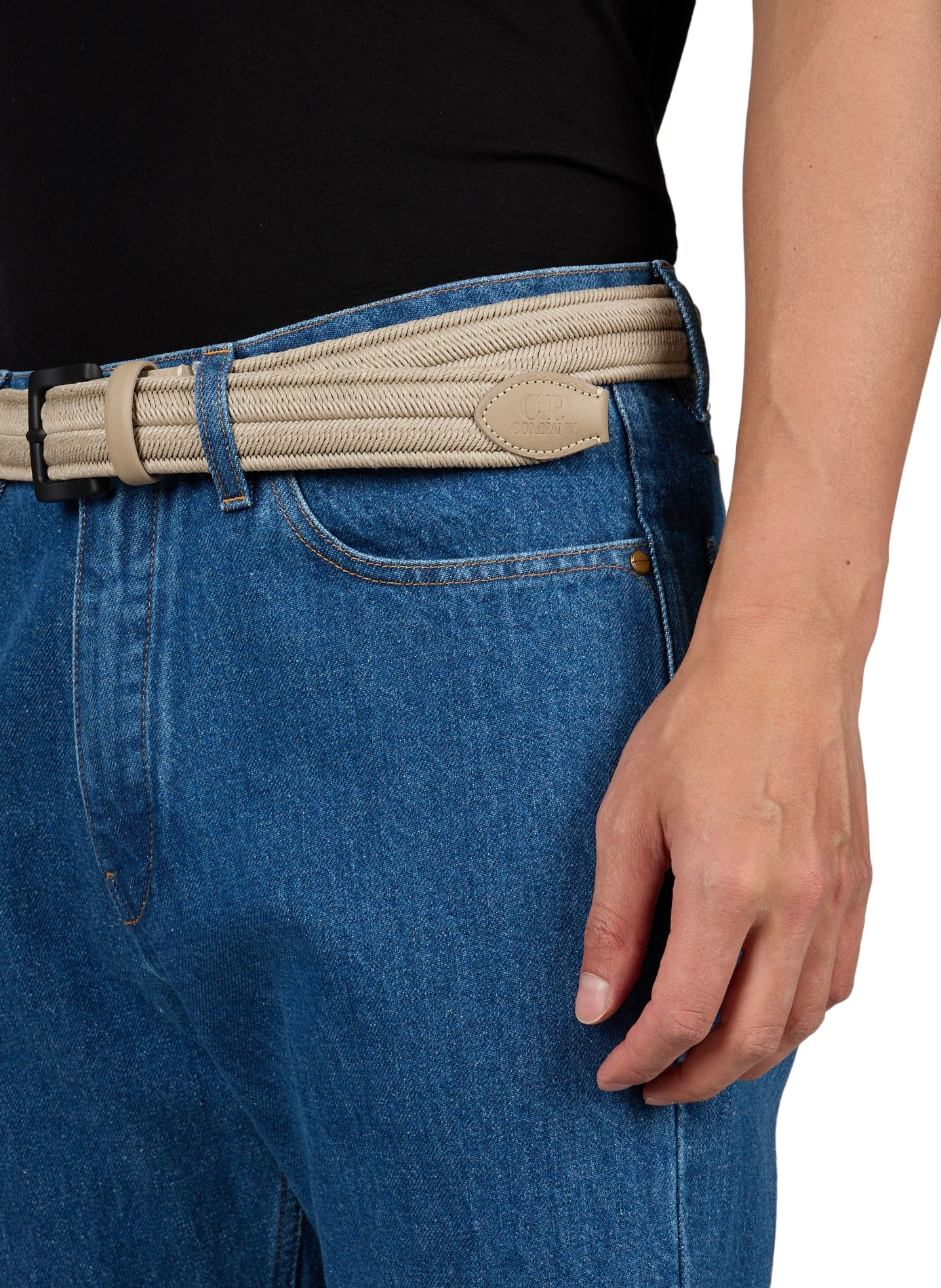 Ceinture tressée en coton mélangé CP COMPANY Beige
